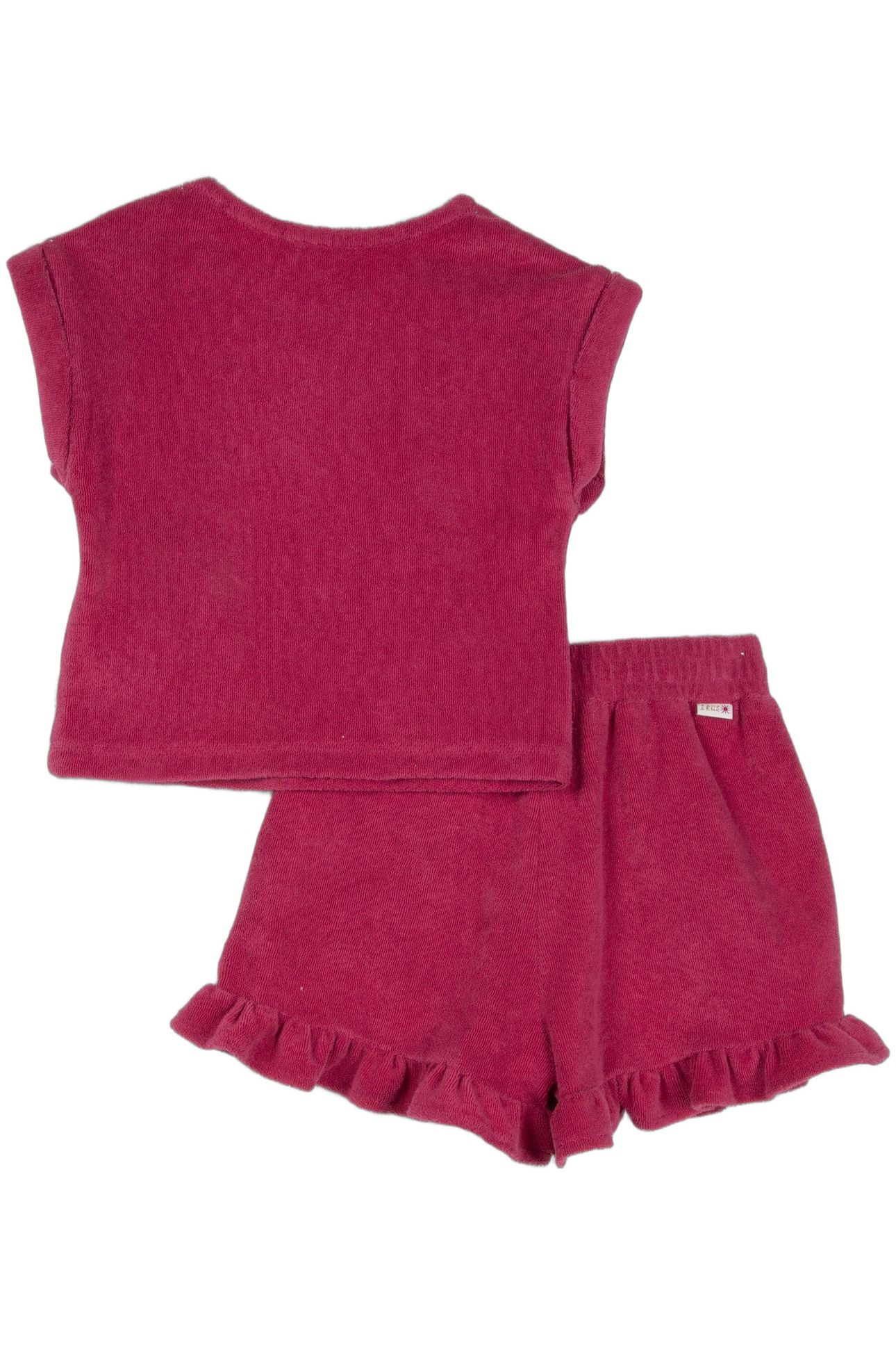 PINK TERRYCLOTH SHORTS AND T-SHIRT SET 2