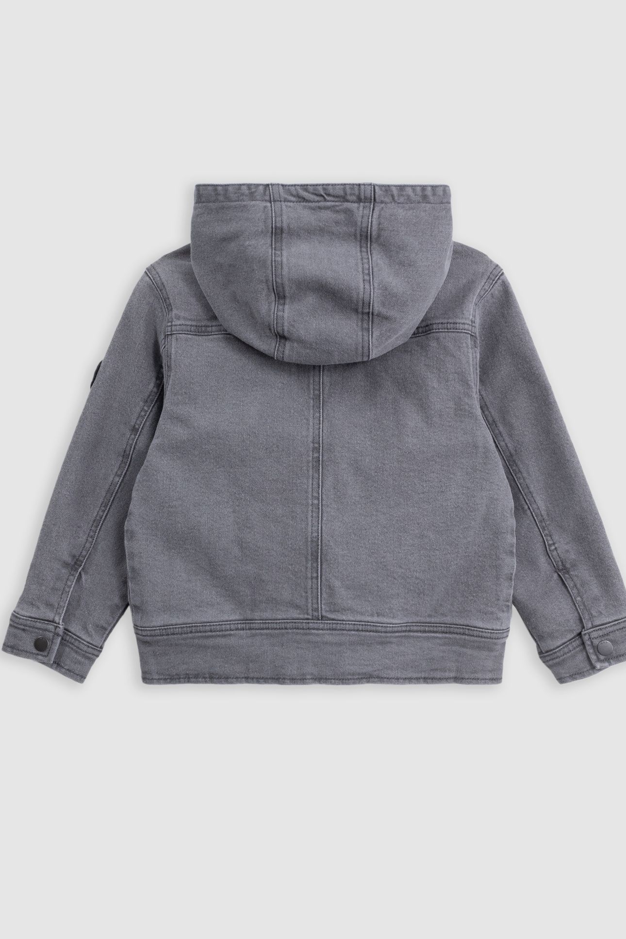 GREY DENIM JACKET WITH HOOD 2