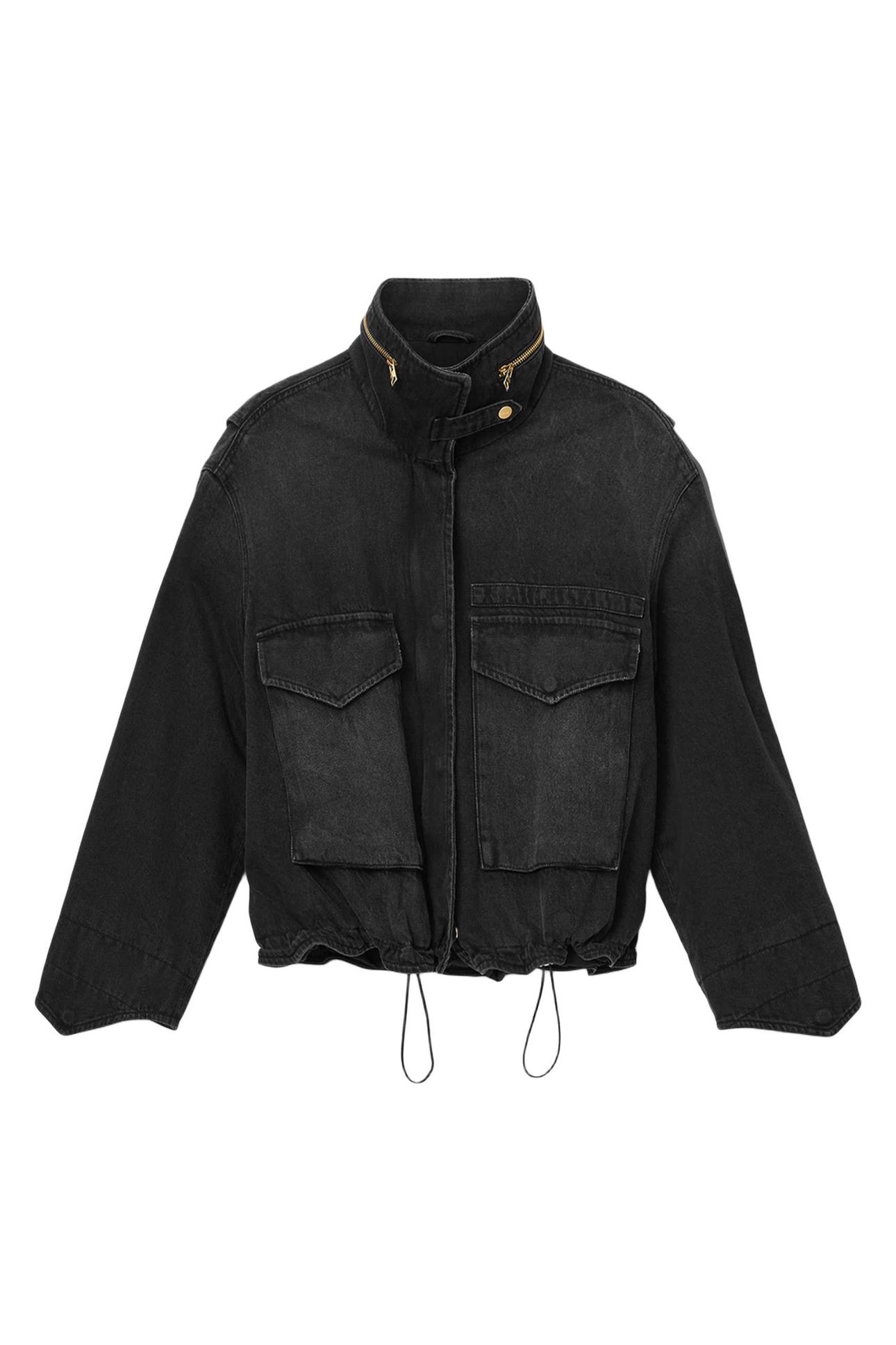 CLAY ZIP JACKET WASHED BLACK 5