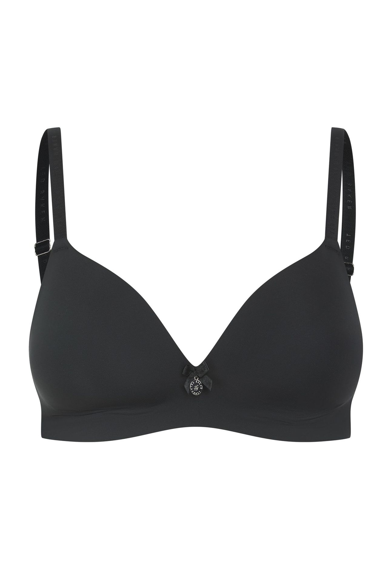 FABEL 2 PK DITSY ROSE PRINT WIRELESS SHAPIING BRA JET BLACK 4