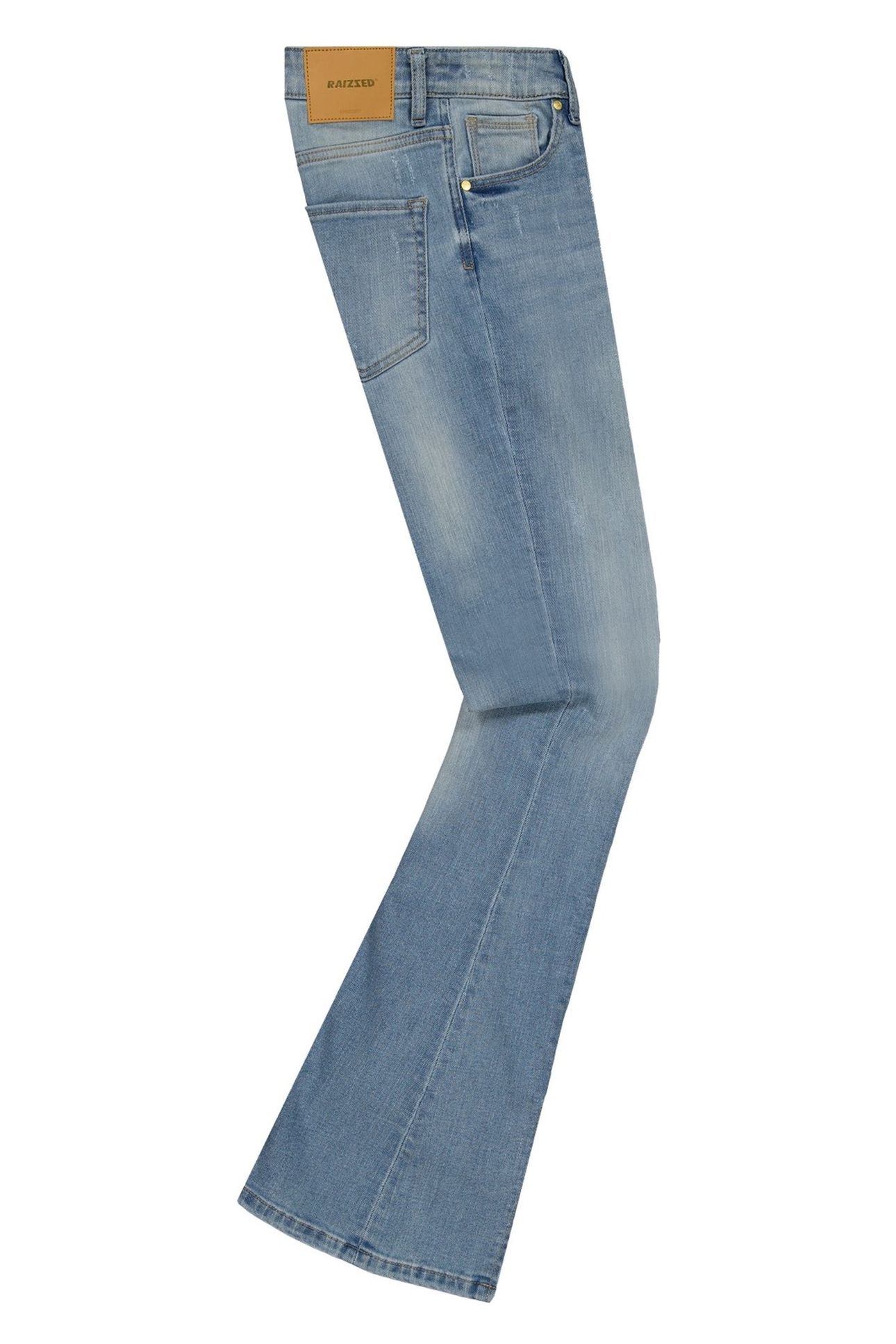 SUNRISE SLIT FLARE JEANS VINTAGE BLUE 5