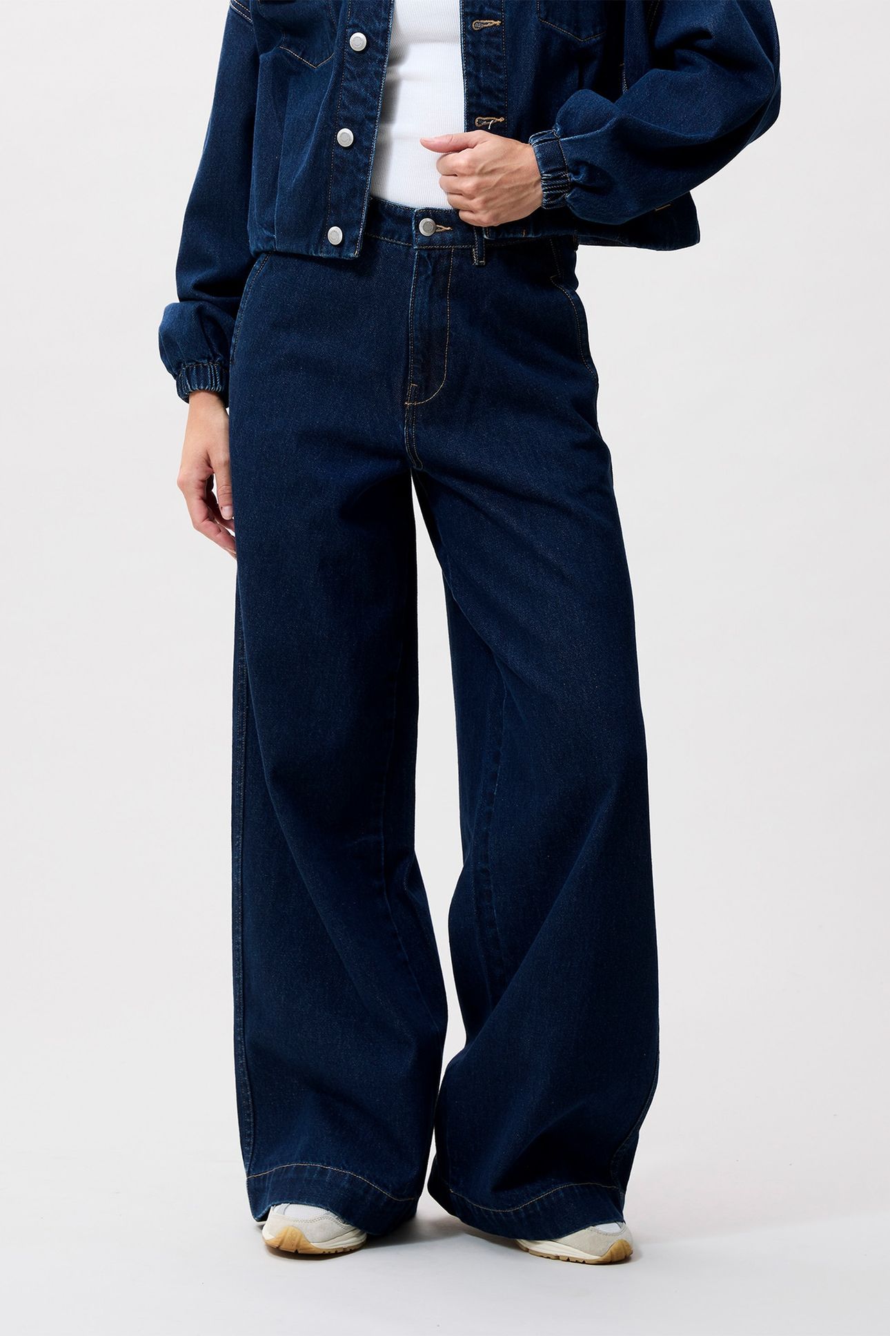 WIDE LEG JEANS DARK BLUE 2