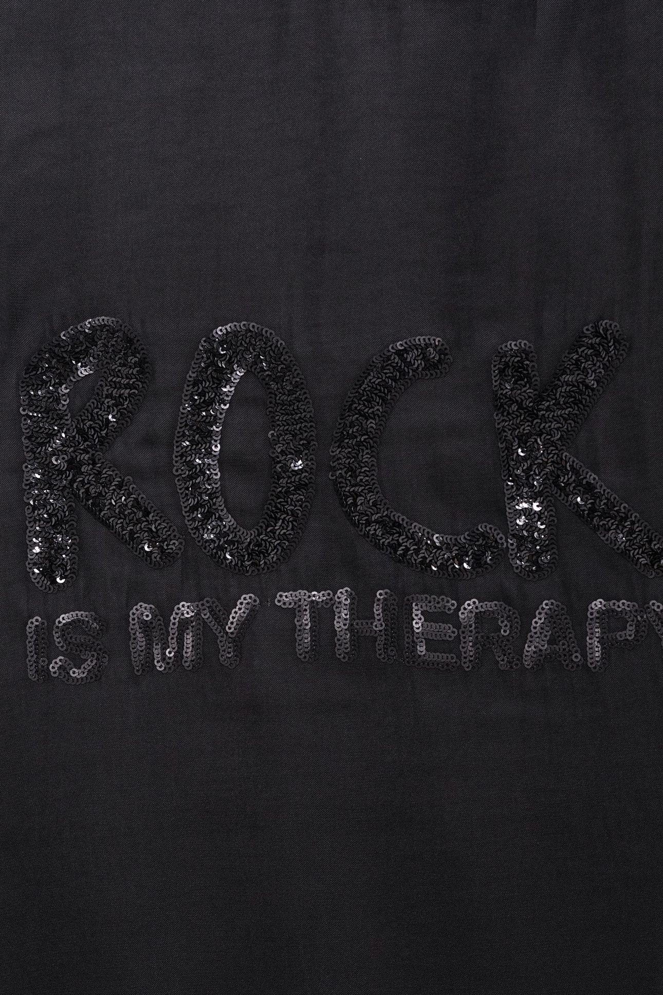 BLACK RECYCLED POLYESTER SEQUIN EMBROIDERED 8