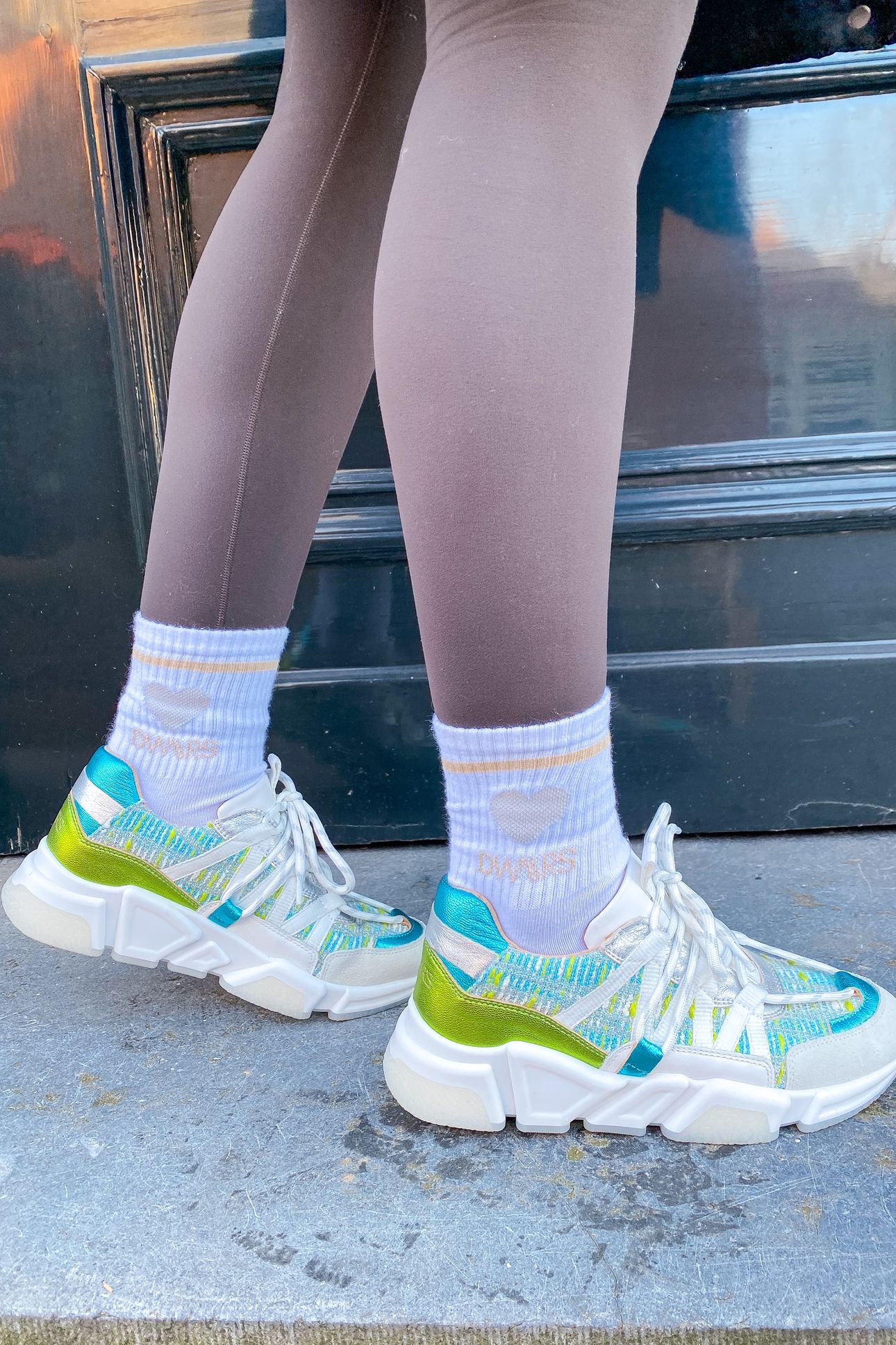 LOS ANGELES TWEED SNEAKER APPLE / SILVER 2