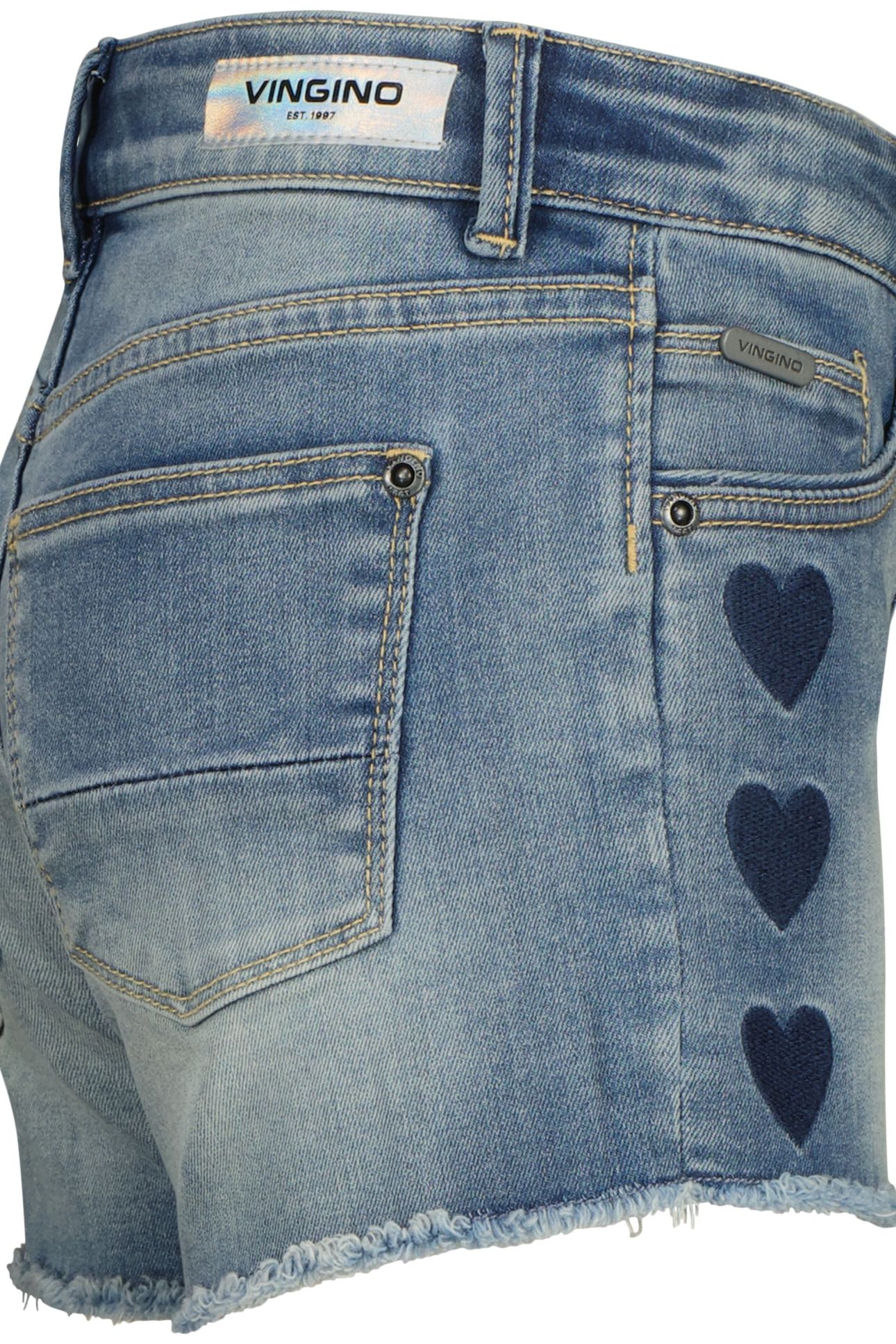 DAFINA HEART MID BLUE WASH 5