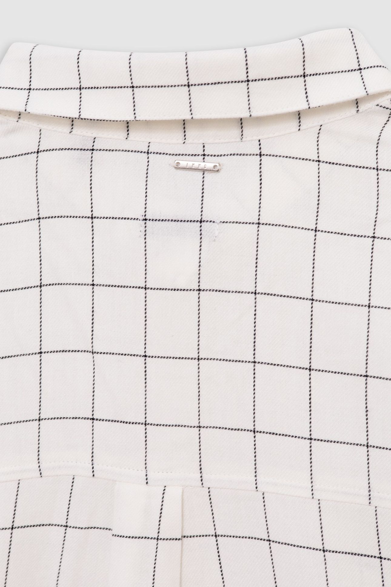 GIRL'S ECRU SHIRT WITH BLACK CHECK PATTERN 5