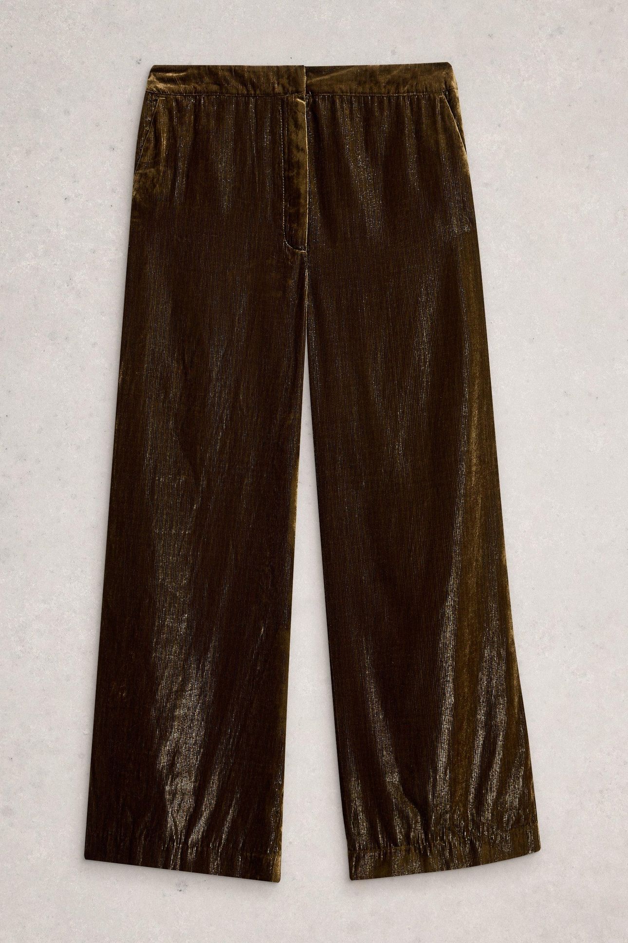 BELLE WIDE LEG VELVET TROUSER DARK CHARTREUSE 4