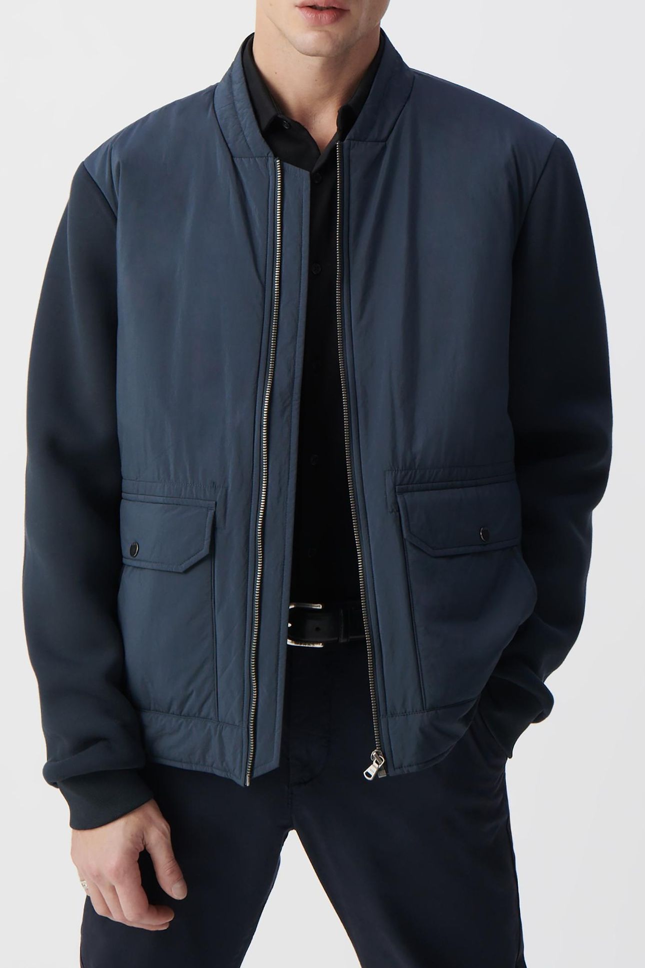 INK NYLON TWO-FABRIC LIGHT PADDED JACKET 2
