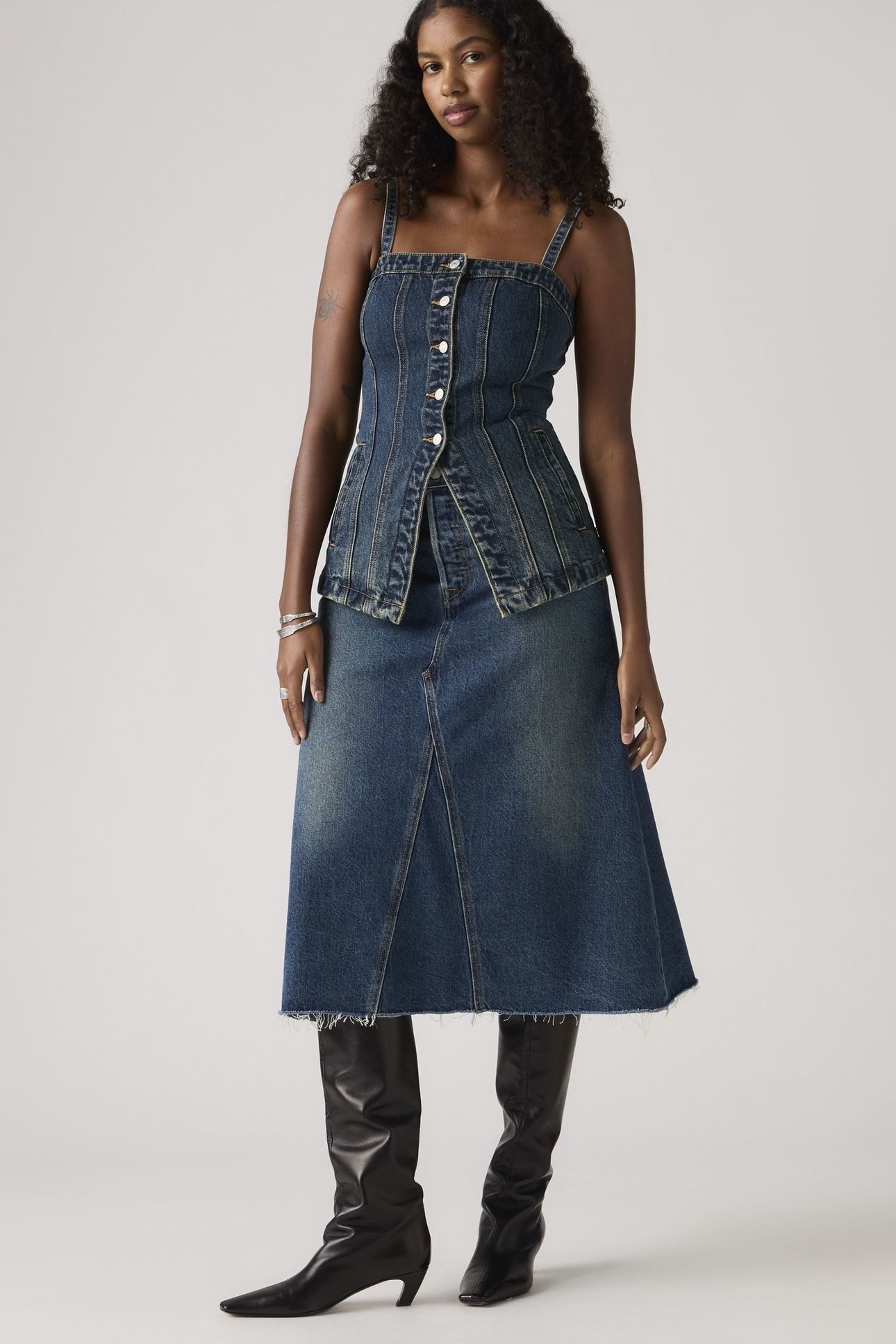 HR A LINE DECON SKIRT HINGED HEART 3