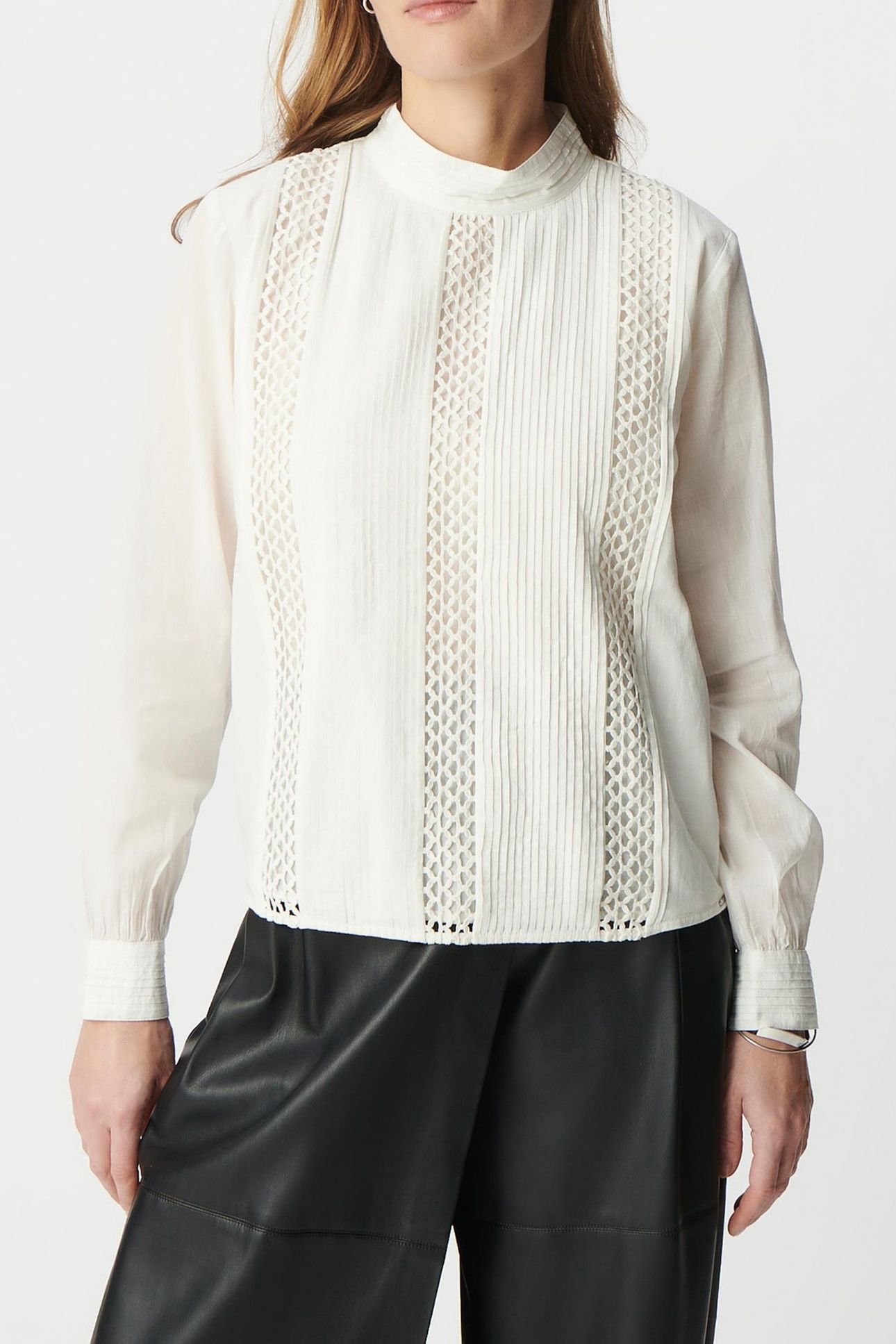 OFF-WHITE ORGANIC COTTON BLOUSE DECORATED WITH PASSEMENTERIE 2