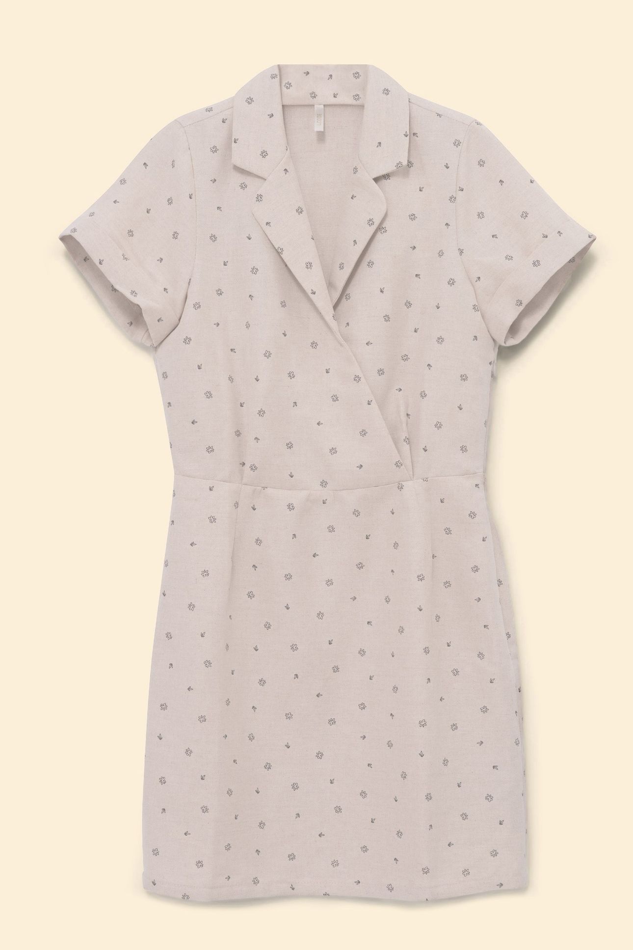ECRU MICRO FLOWER PRINT DRESS ECRU 6