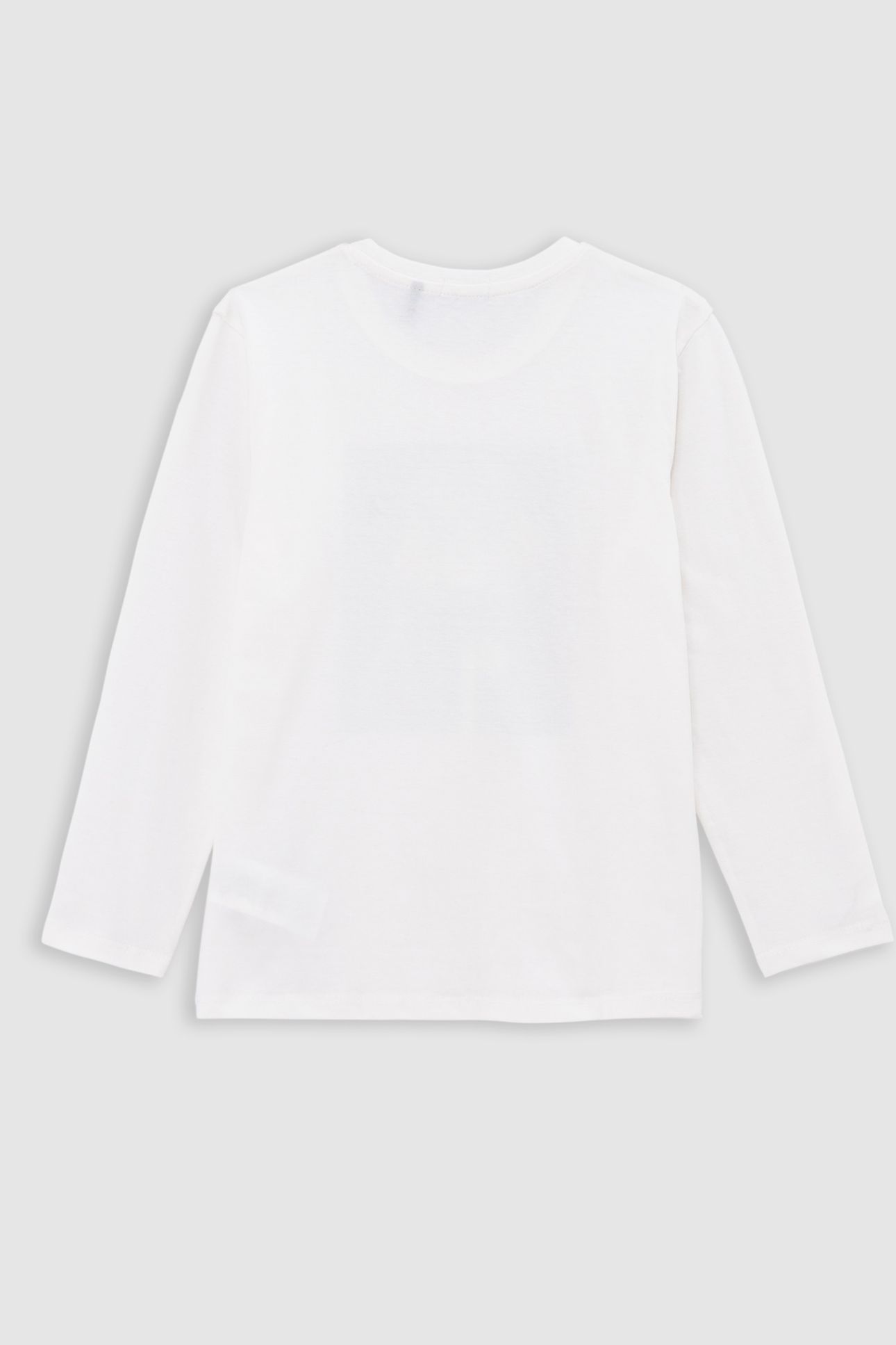 WHITE T-SHIRT ORGANIC COTTON VISUAL MAN-LION BOY 2
