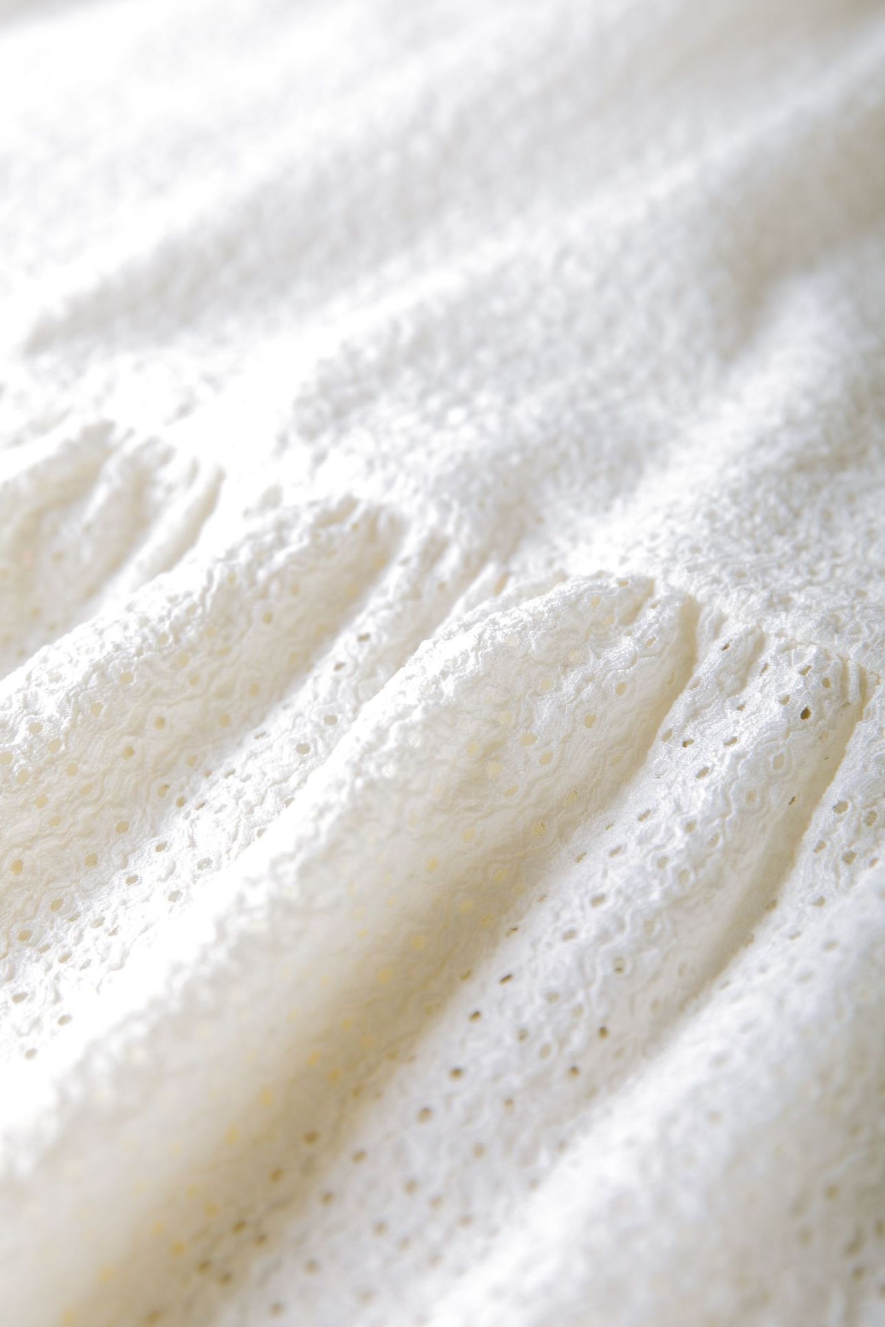 DEWI KNITTED STRUCTURE SMOCK MAXI SKIRT OFF WHITE 4