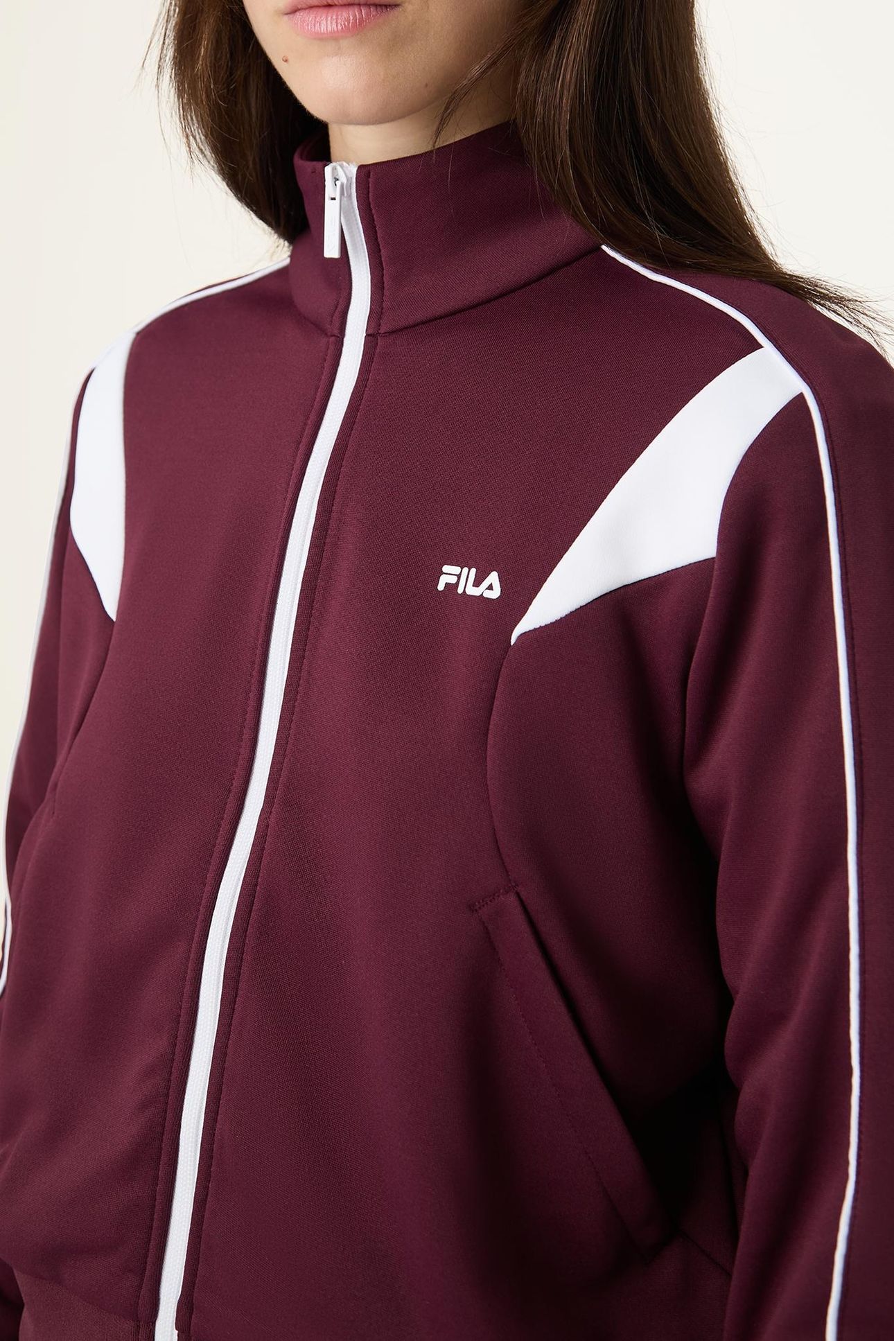 RIVOLI REGULAR BLOCKED TRACK JACKET FIG-BRIGHT WHITE 6