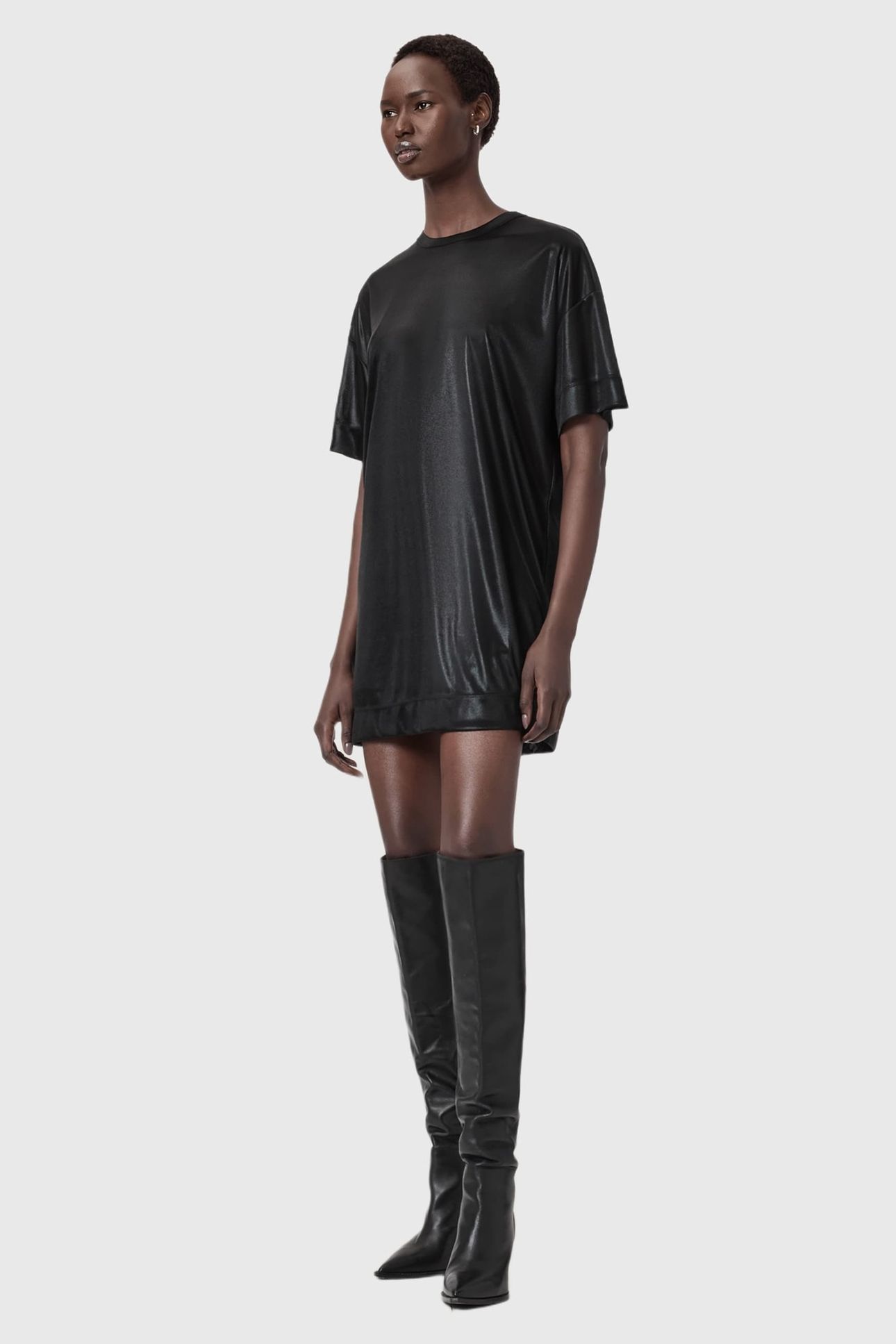 SPARKLE TEE DRESS BLACK 2