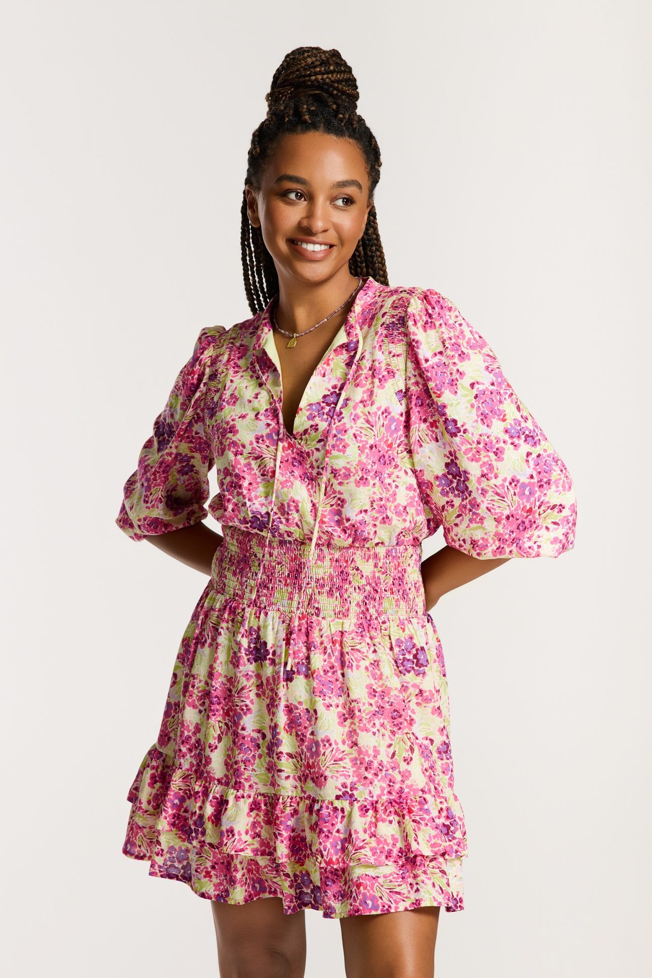 JONI DRESS FLOWER FIELDS PINK FLOWER FIELDS 4