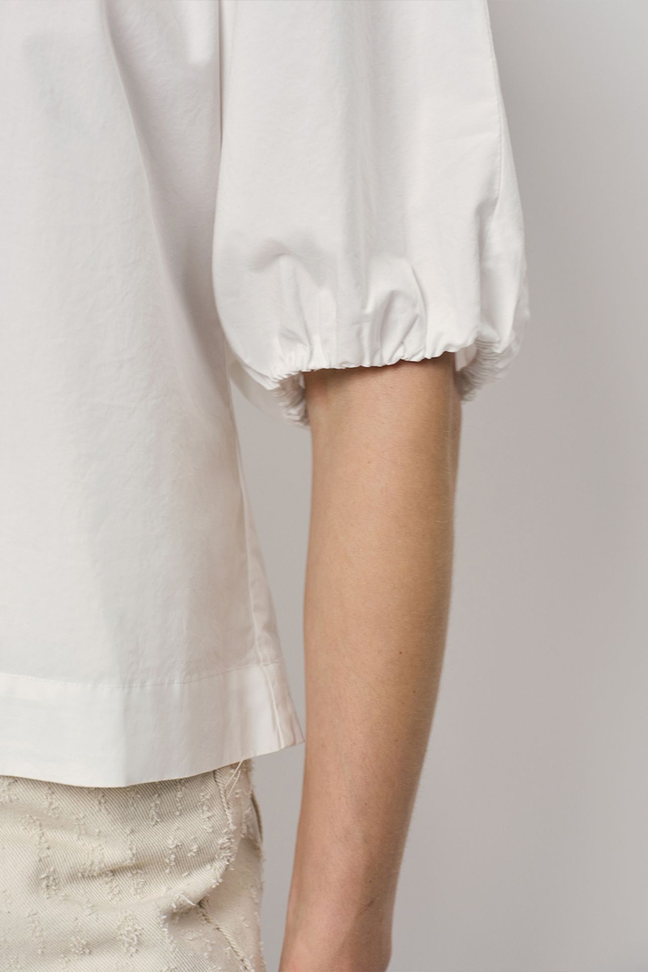 RIANN BALLOON SLEEVE TOP OPTIC WHITE 6