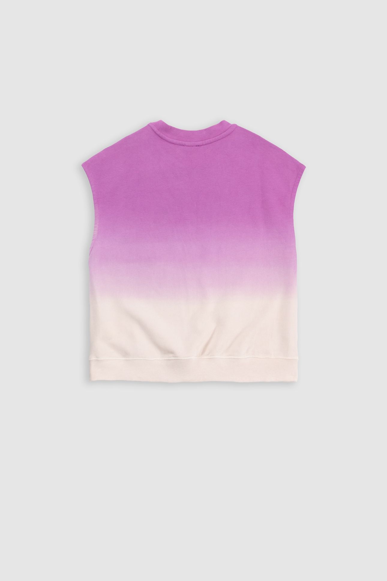 PURPLE SLEEVELESS DEEP DYE SWEATSHIRT WITH MESSAGE 3