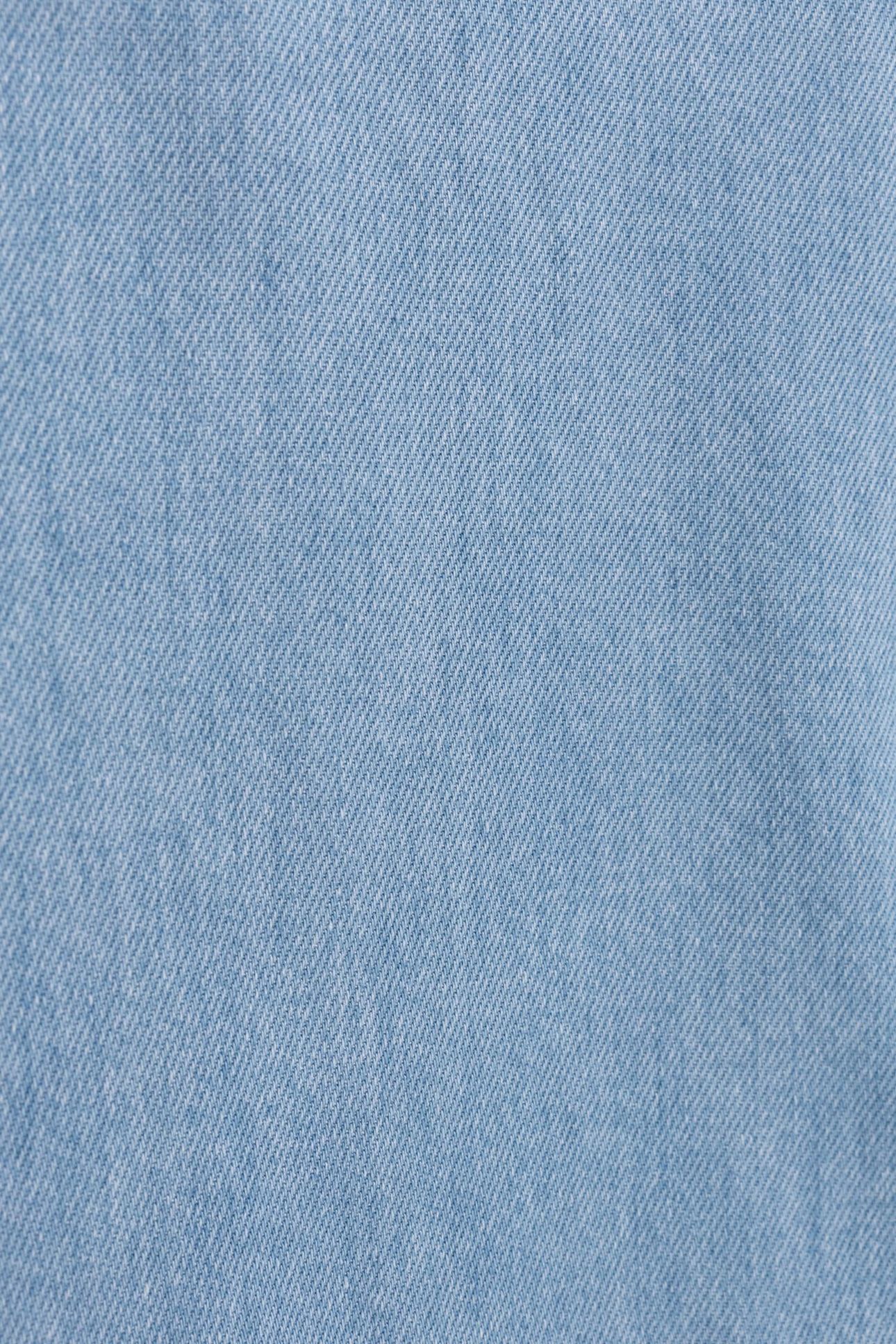 BLUE DENIM PEA JACKET-STYLE TOP BLEACH 7