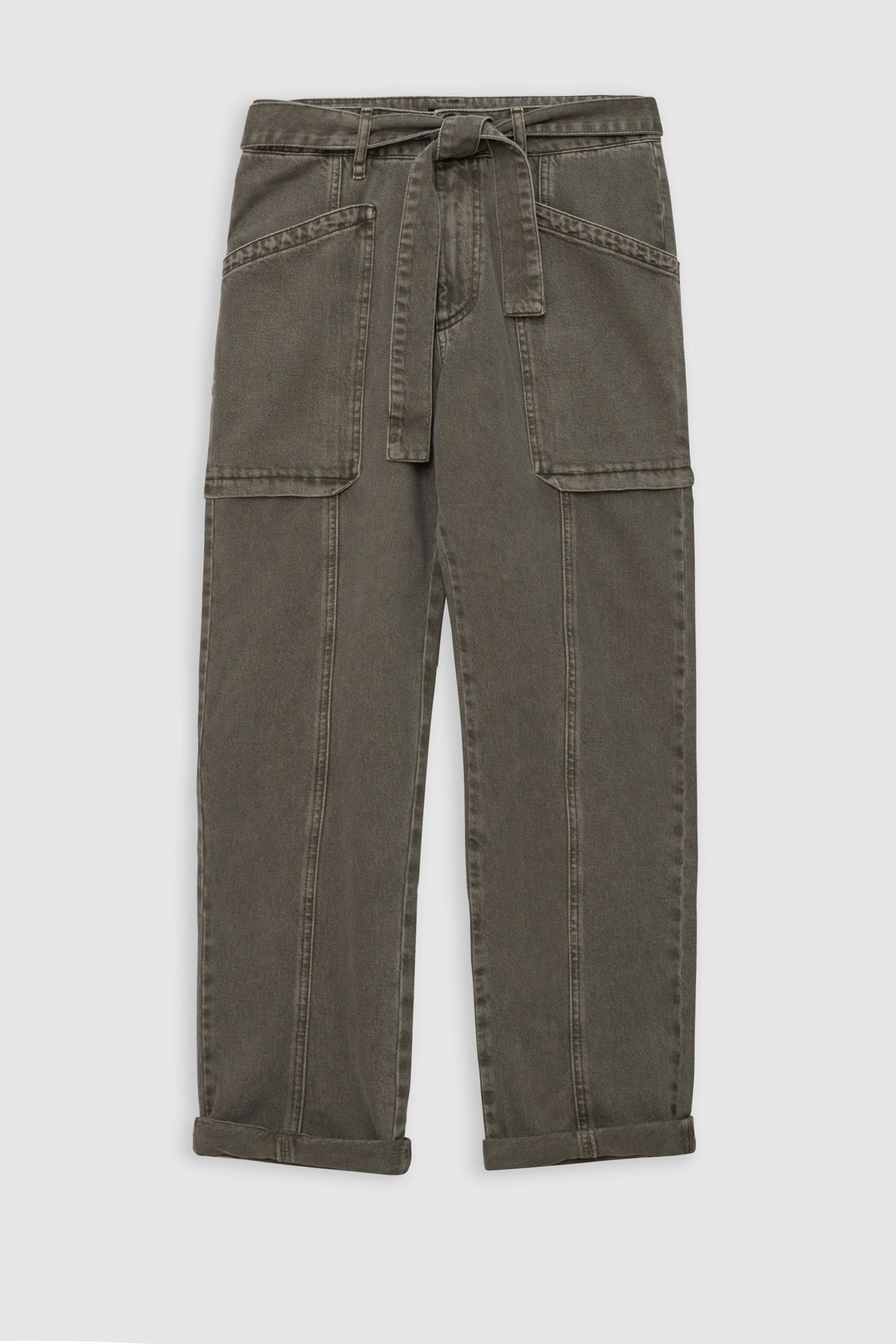 FADED KHAKI BATTLE JEANS WITH CARGO POCKETS 4