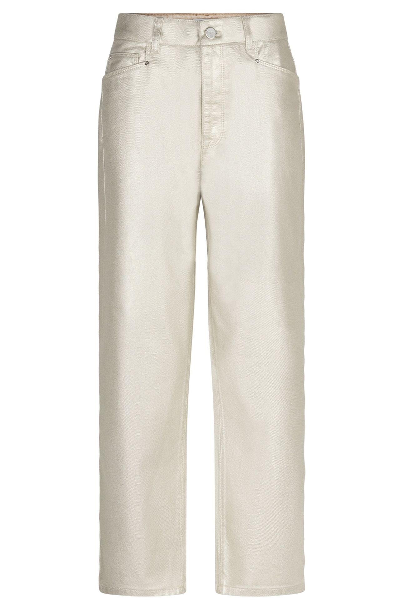AXELLE METALLIC STRAIGHT CROPPED JEANS CHAMPAGNE METALLIC 4