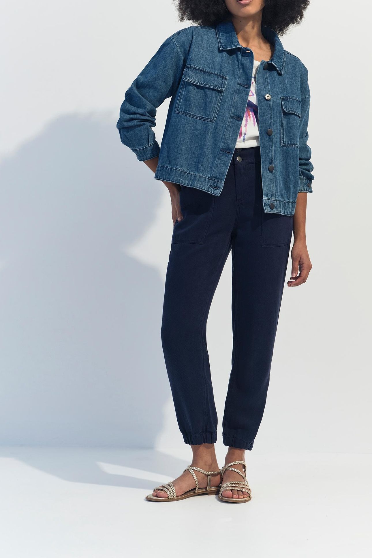 LE CALY - 7/8 BLUE BATTLE JEANS 3