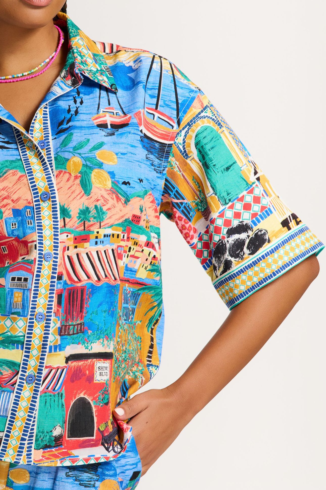 EMILY BLOUSE SHIWI ISLAND MULTI BRIGHT SHIWI ISLAND 8