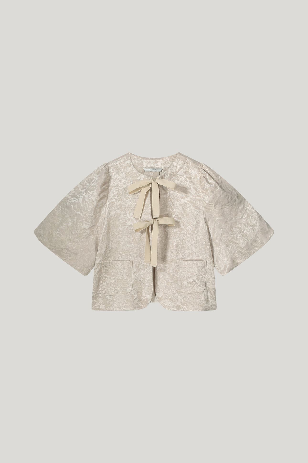 BLOUSE JACQUARD PEBBLE BEIGE 4