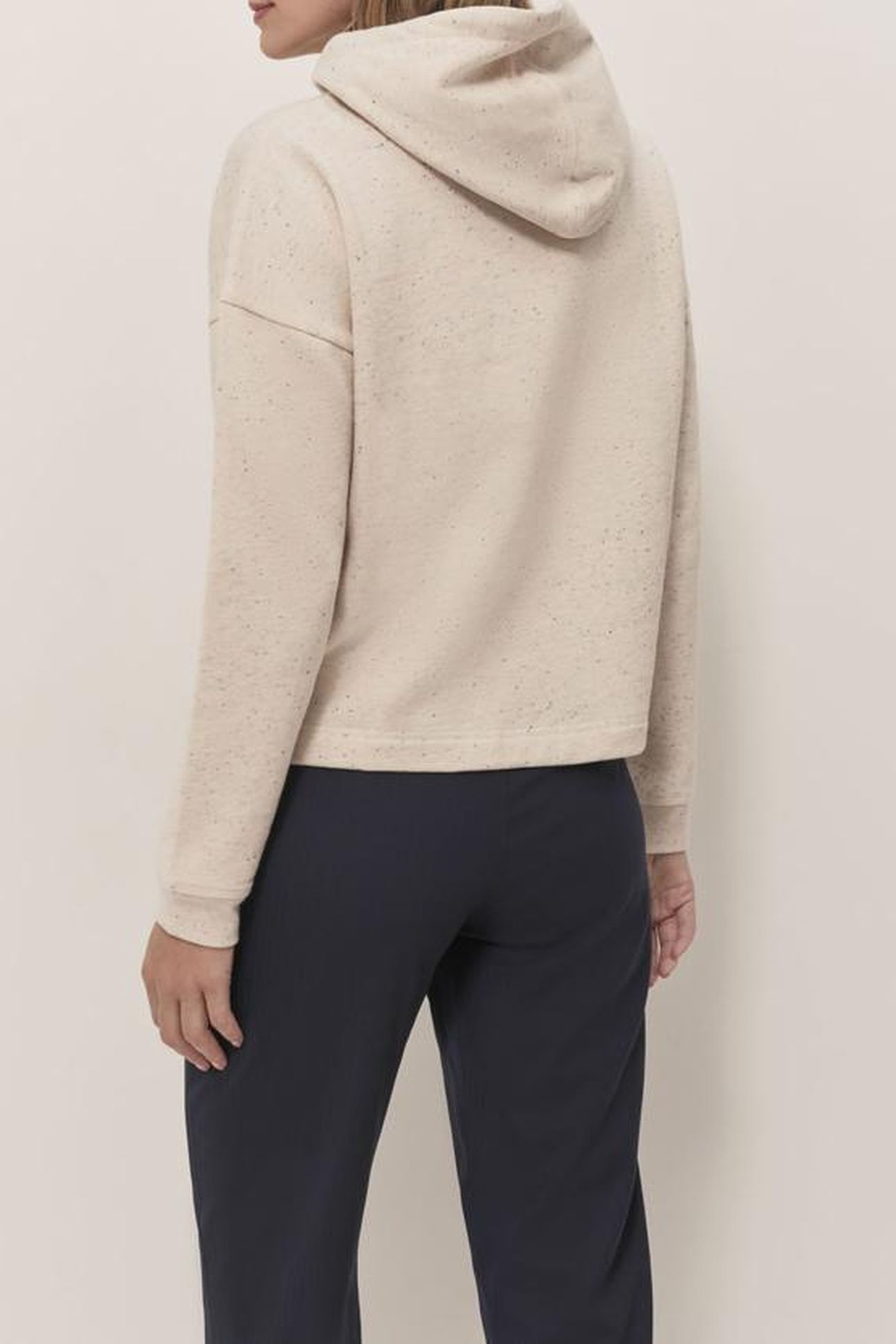 MAGIE - IVORY FLEECE SWEATSHIRT WITH DOUPIONS AND MONOGRAM S 5