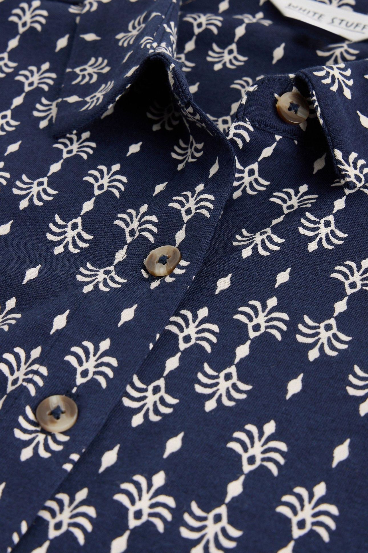 RUA JERSEY SHIRT DRESS NAVY PRINT 5