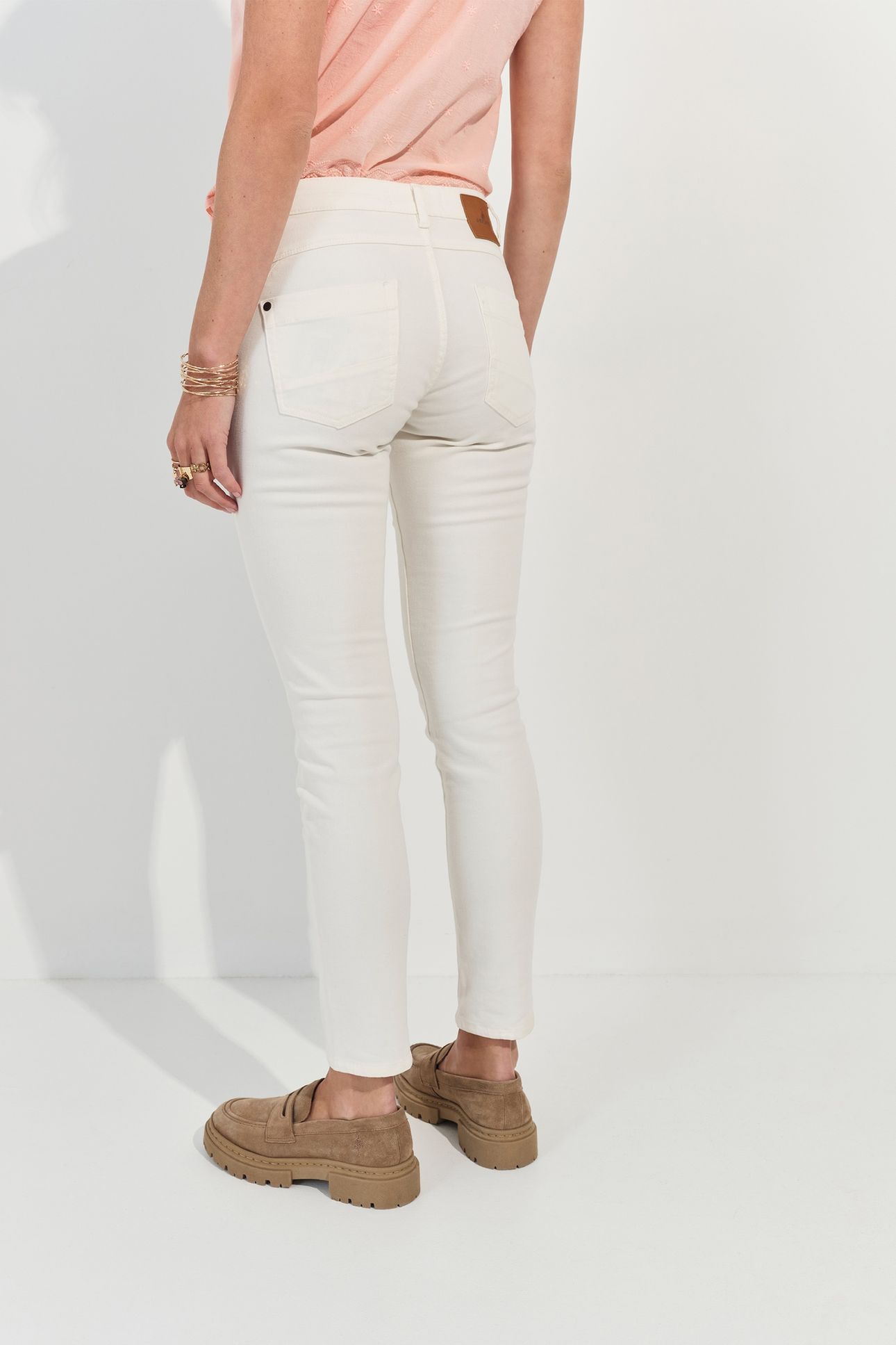 LE CARLA - 7/8 WHITE WATERLESS ORGANIC COTTON JEANS 2