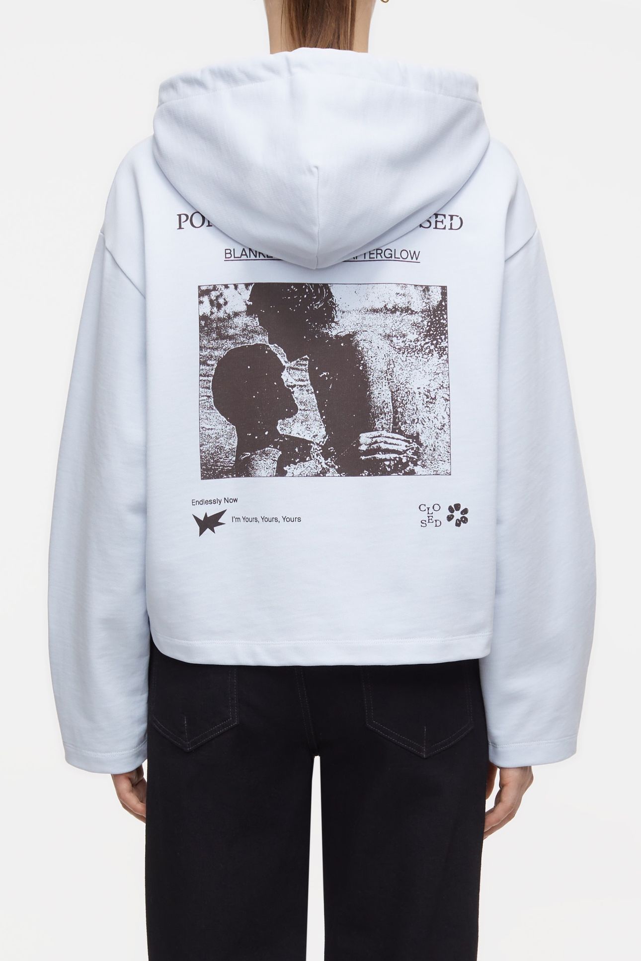 CROPPED HOODIE T-SHIRTS SOFT BLUE 3
