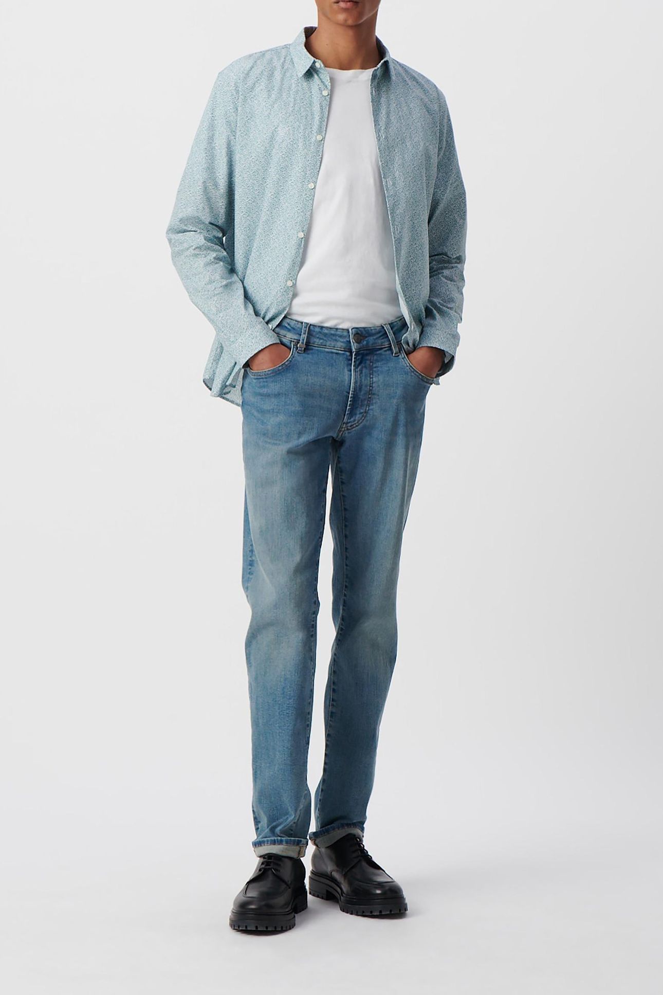 STORM SLIM SHIRT WITH CORAL PRINT 1