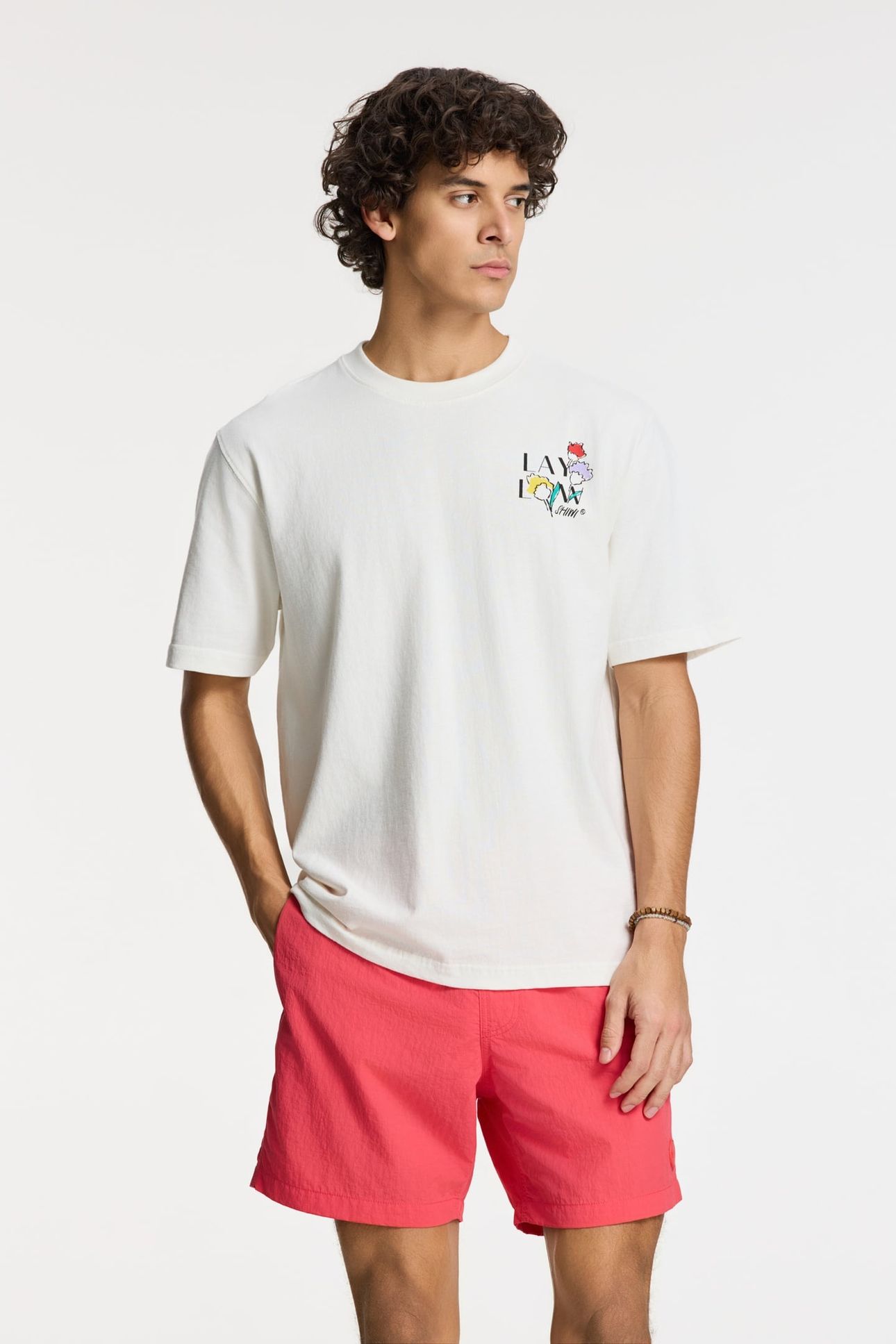 FINN RELAXED T-SHIRT SKETCHED FLOWERS WHITE 4
