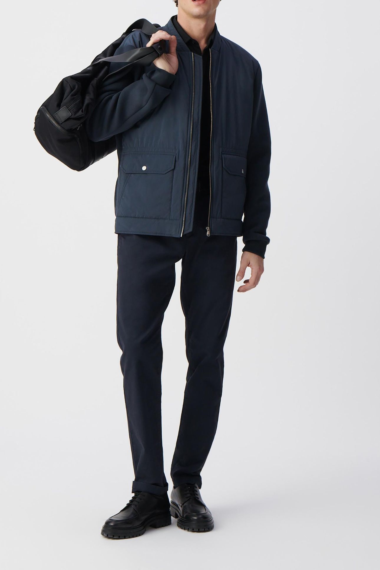 INK NYLON TWO-FABRIC LIGHT PADDED JACKET 1