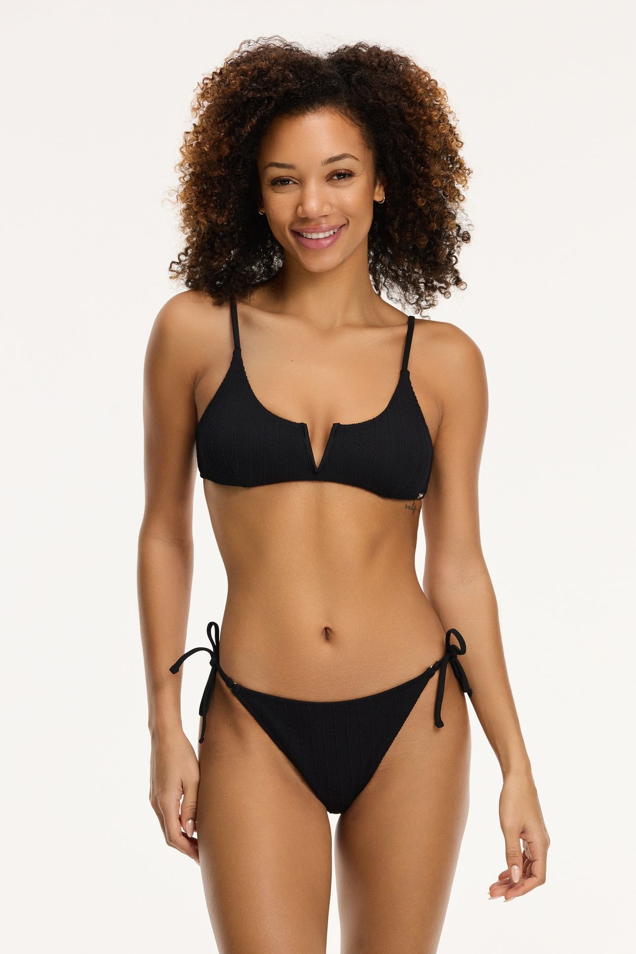 LEAH BIKINI SET MALTA STRUCTURE BLACK MALTA STRUCTURE 2