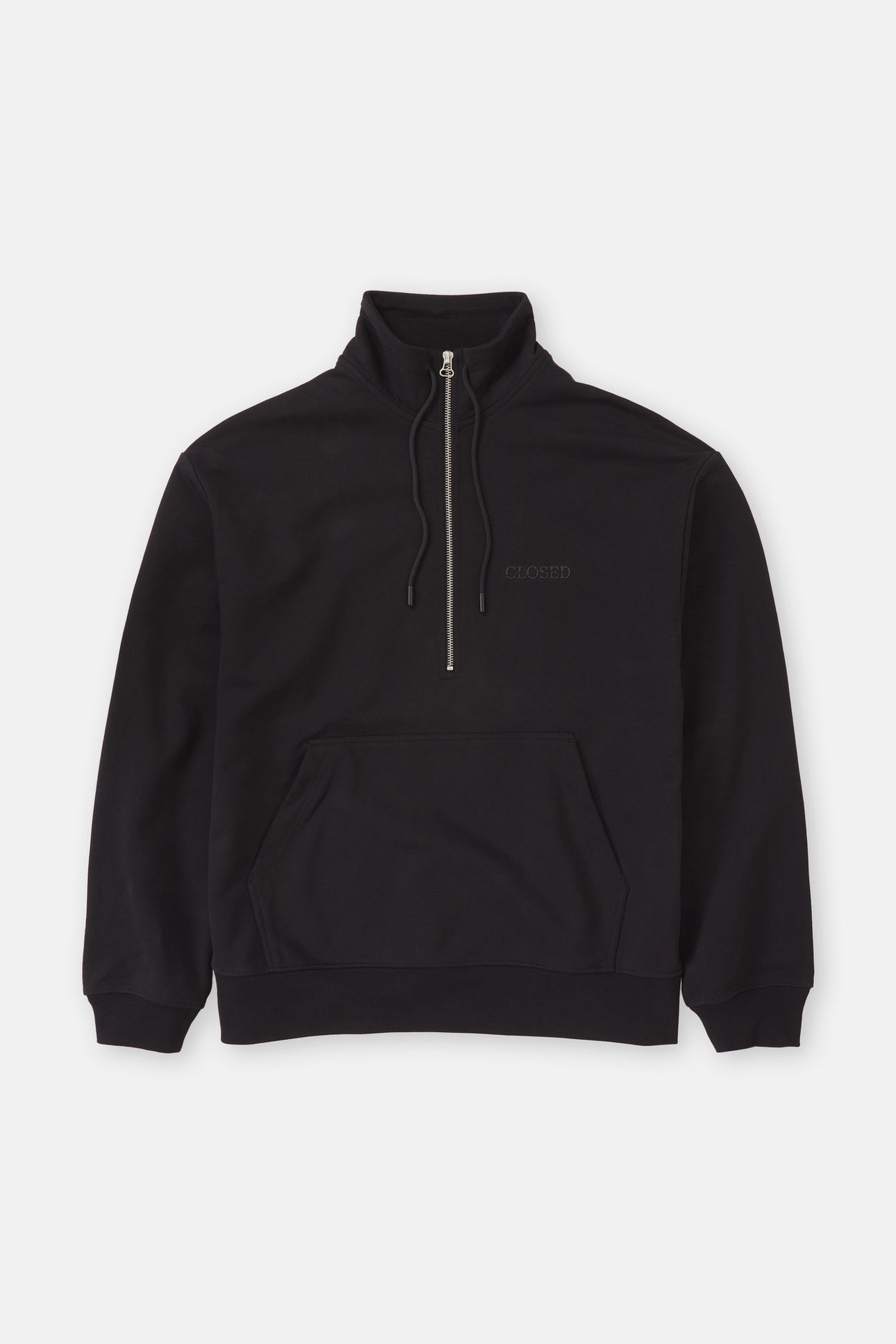 HALF ZIP SWEAT T-SHIRTS BLACK 4