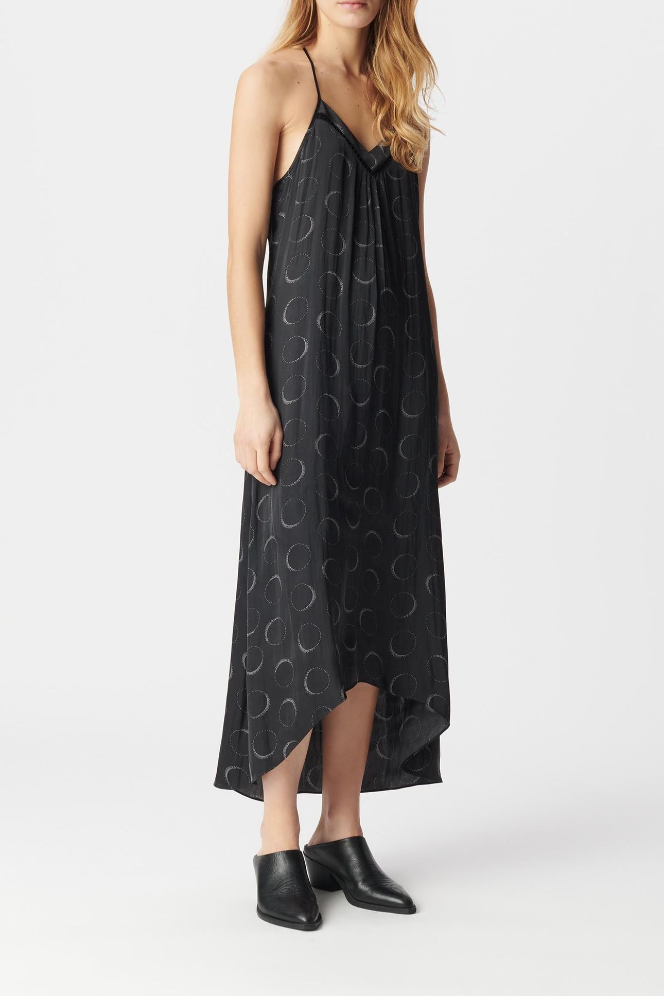BLACK ECLIPSE PRINT MAXI DRESS 1