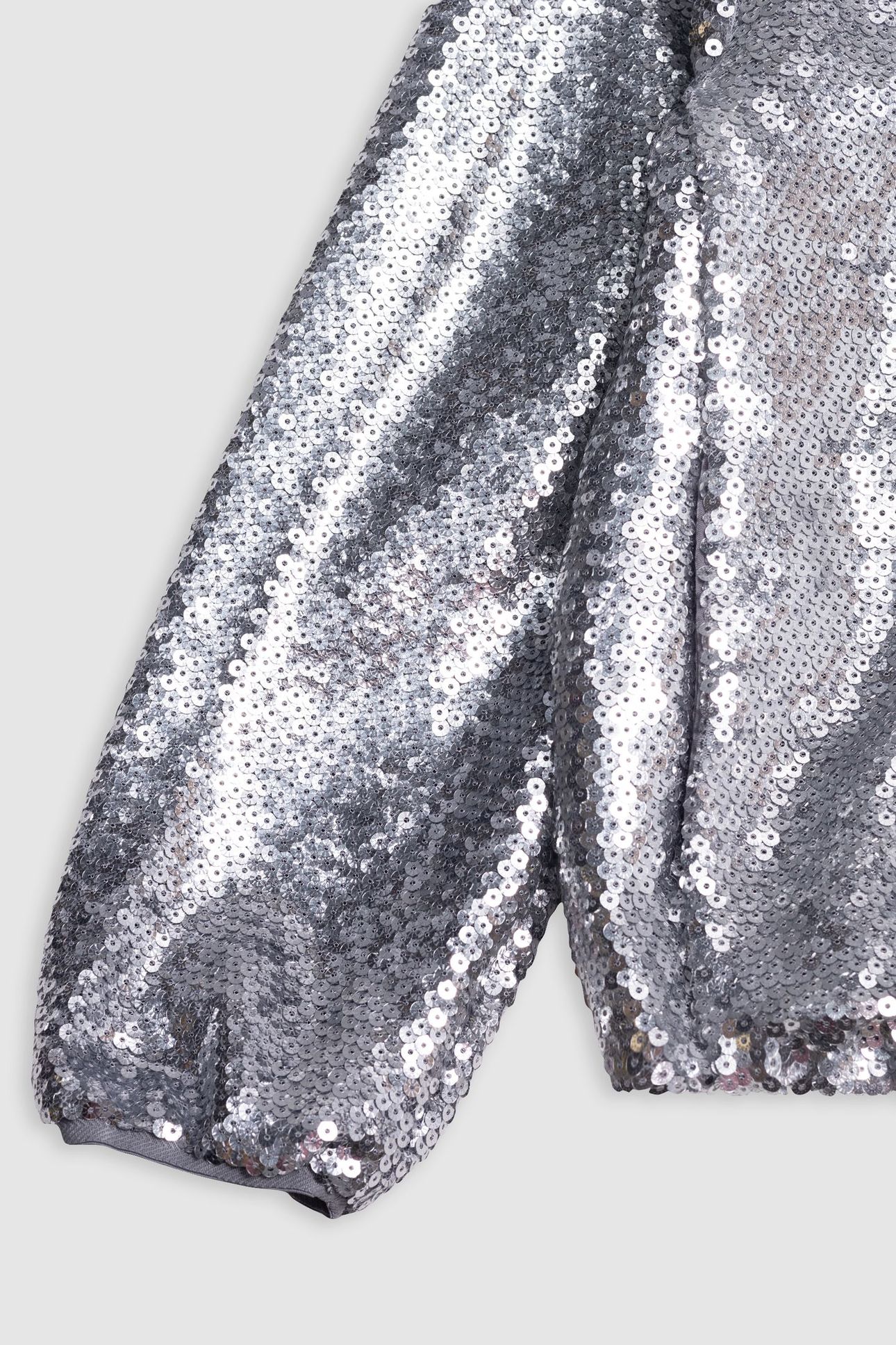 SILVER BOMBER WITH EMBROIDERED SEQUINS 4