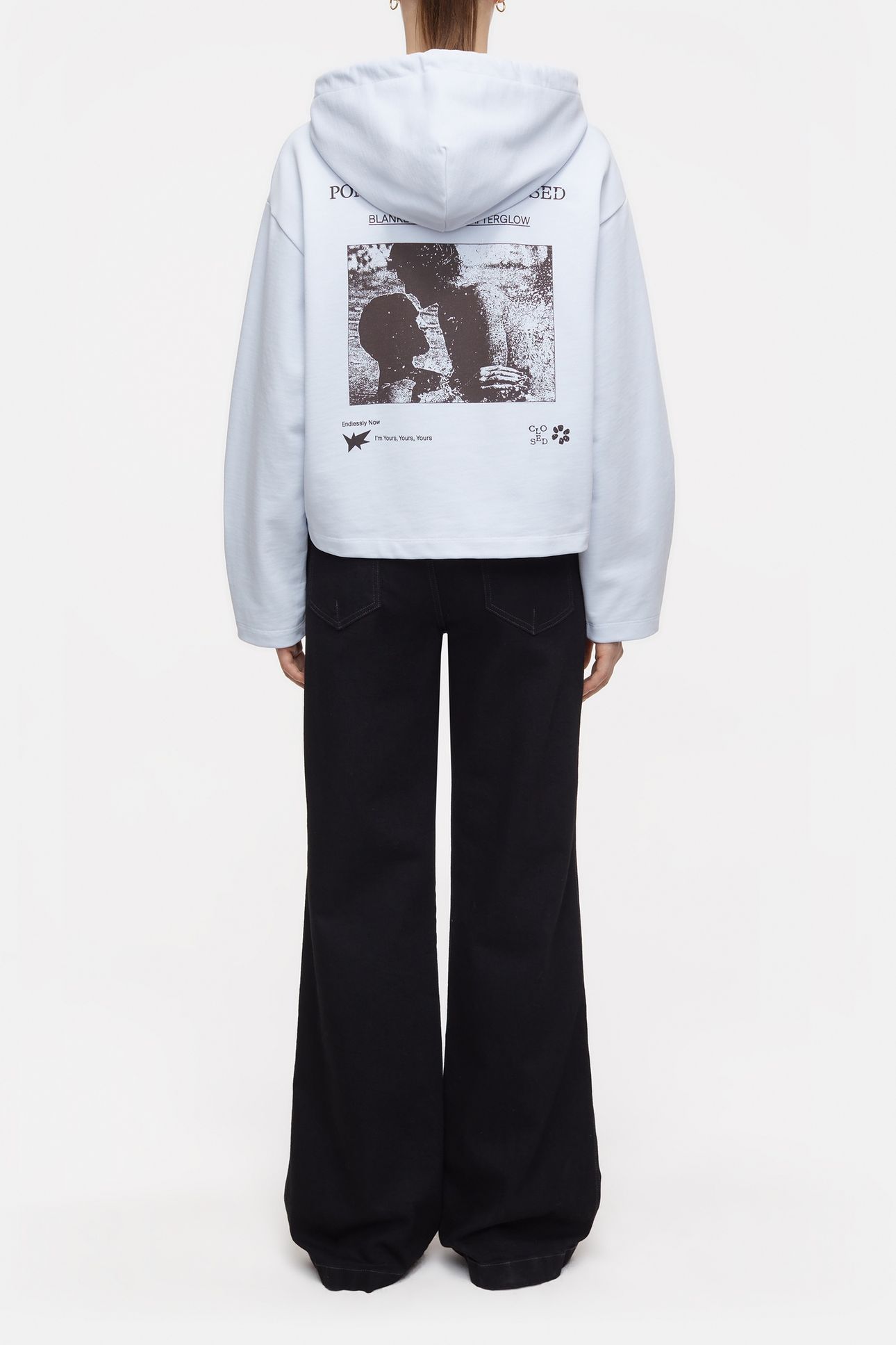 CROPPED HOODIE T-SHIRTS SOFT BLUE 4