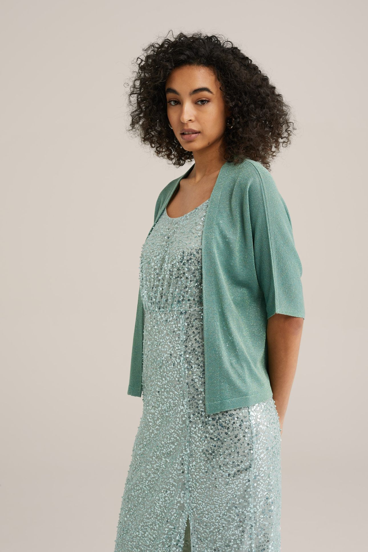 KNITTED CARDIGAN LIGHT GREEN 1
