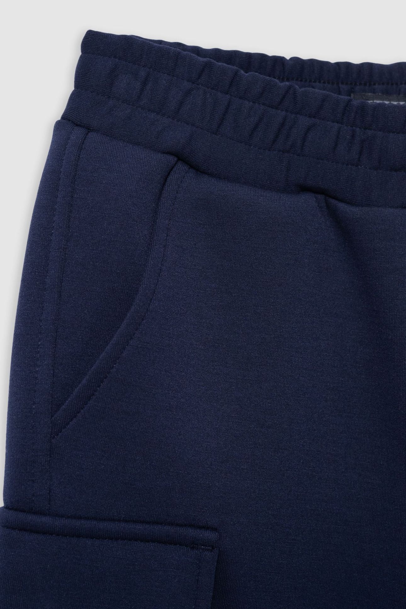 BATTLE NAVY BERMUDA SHORTS WITH PALM TREE MOTIF 3