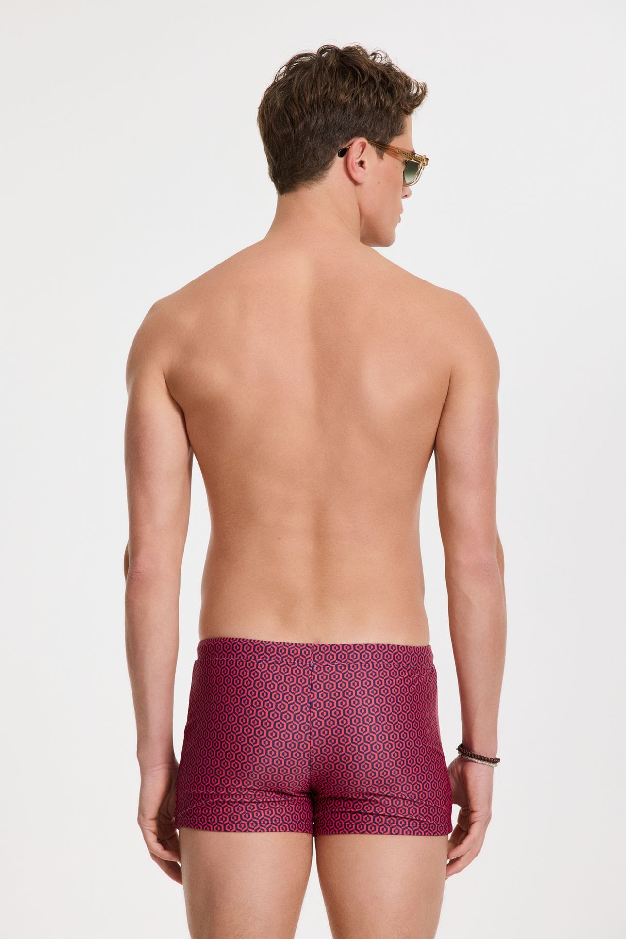 SEP SWIM BOXER GEO TILE RED HIBISCUS GEO TILE 5
