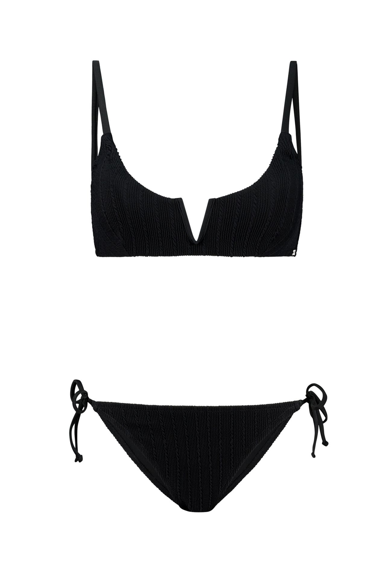 LEAH BIKINI SET MALTA STRUCTURE BLACK MALTA STRUCTURE 5