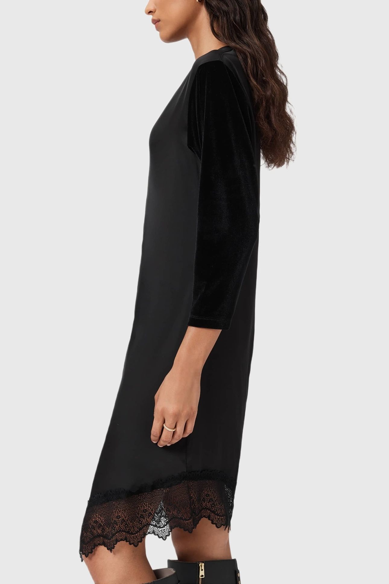 LANA VELVET DRESS BLACK 3
