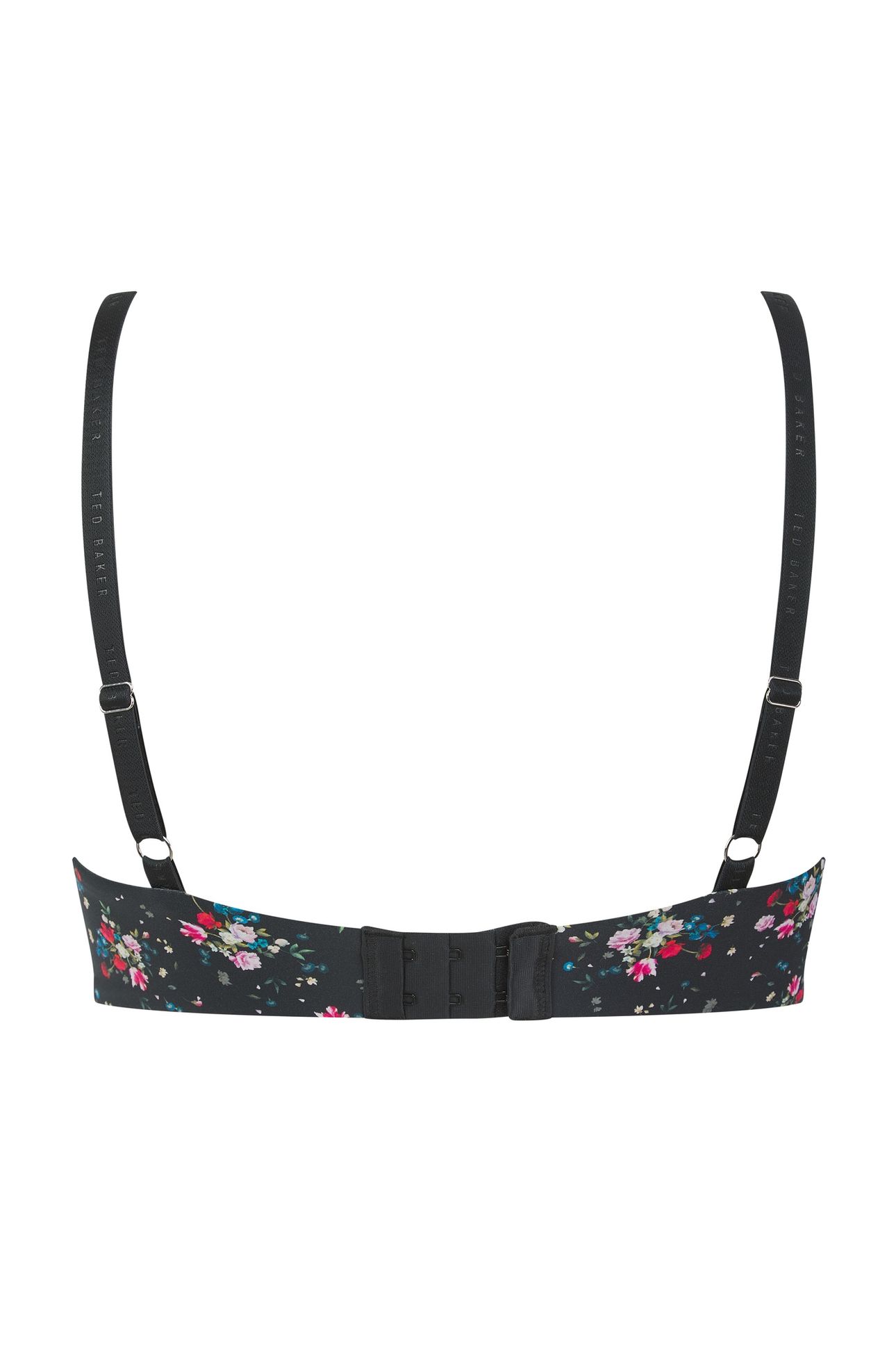 FABEL 2 PK DITSY ROSE PRINT WIRELESS SHAPIING BRA JET BLACK 5
