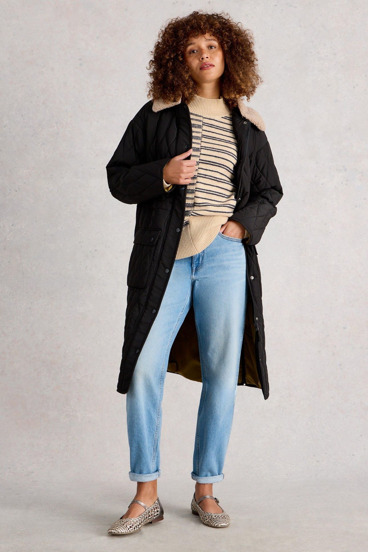 MIX STRIPE STAND NK JUMPER NATURAL MULTI 1