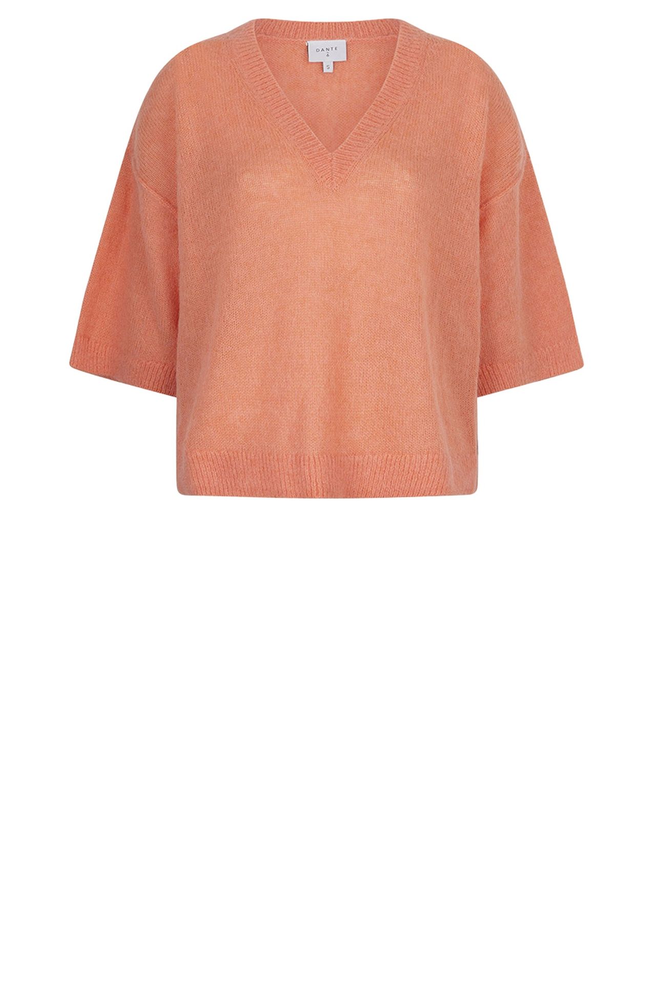 TALYA V-NECK SWEATER RADIANT APRICOT 5