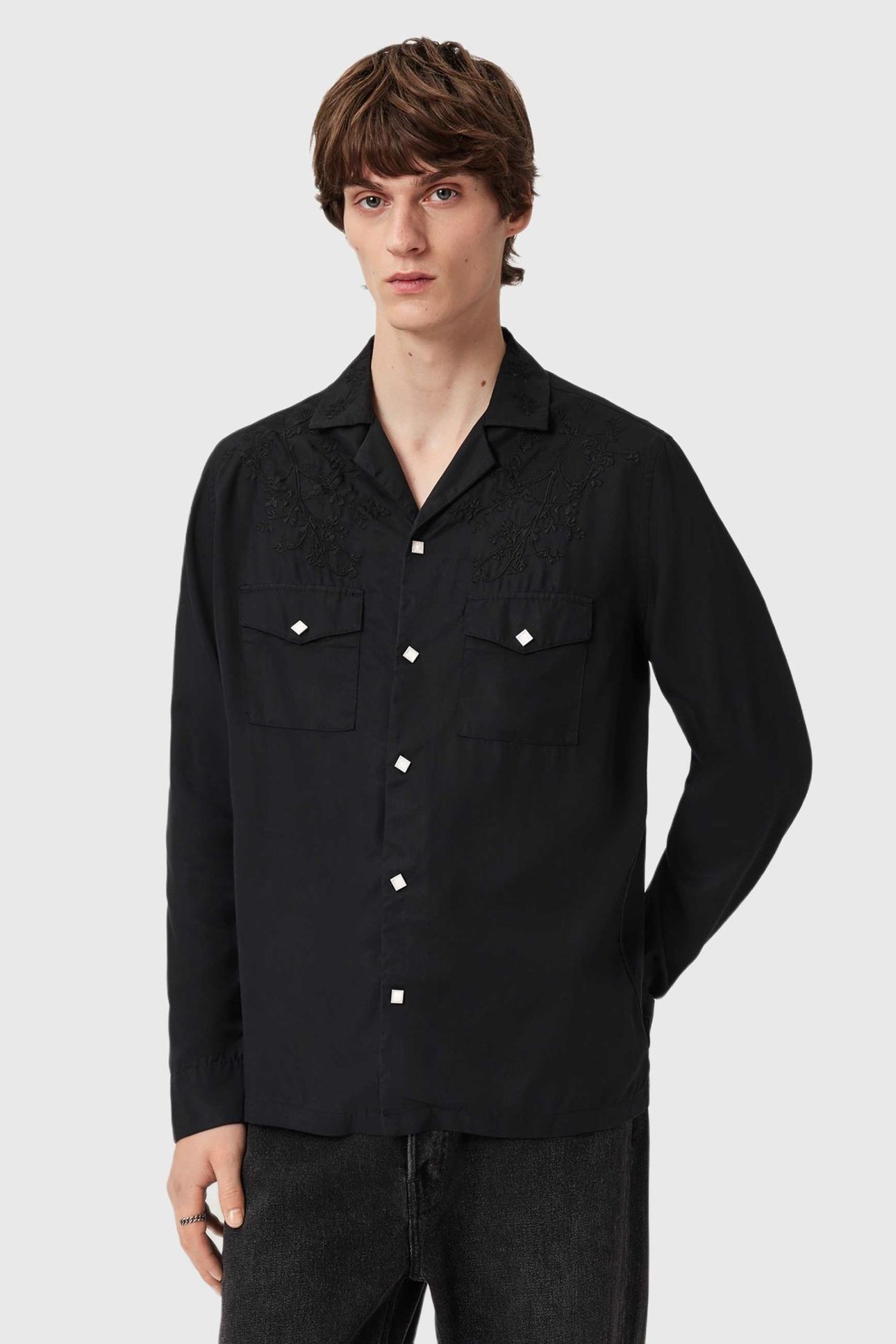 AKAN LS SHIRT FADED BLACK 4