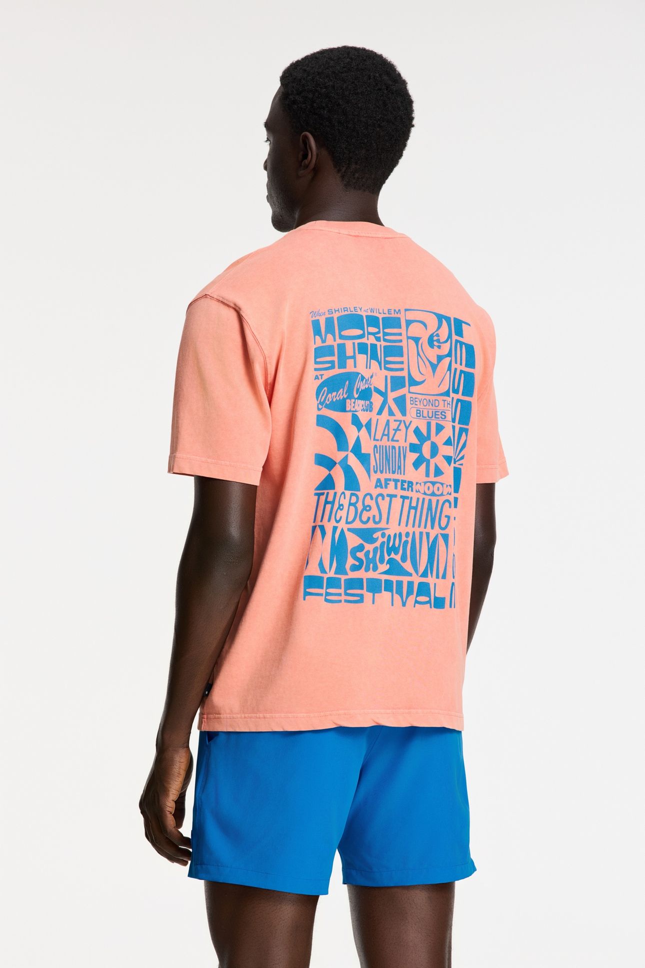 FINN RELAXED T-SHIRT PARADISE BLOCK ORANGE CORAL 4